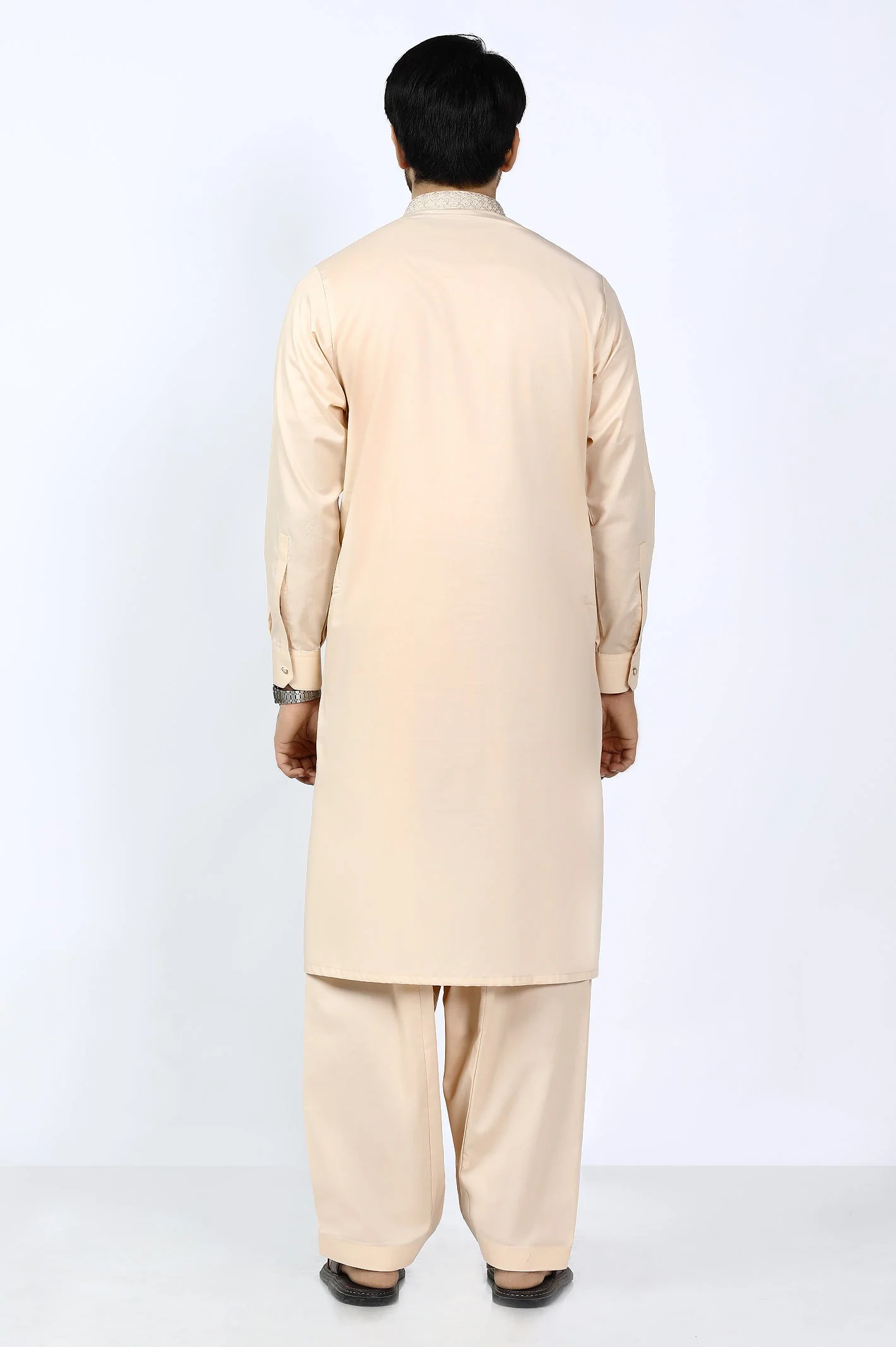 Peach Cotton Shalwar Kameez - Image 4