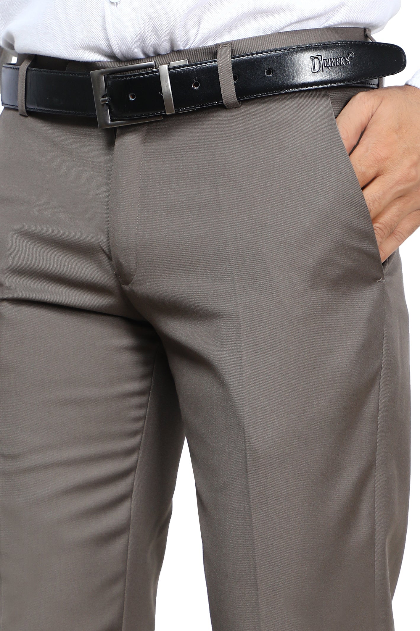 Light Brown Wash & Wear Smart Fit Trouser - Image 2
