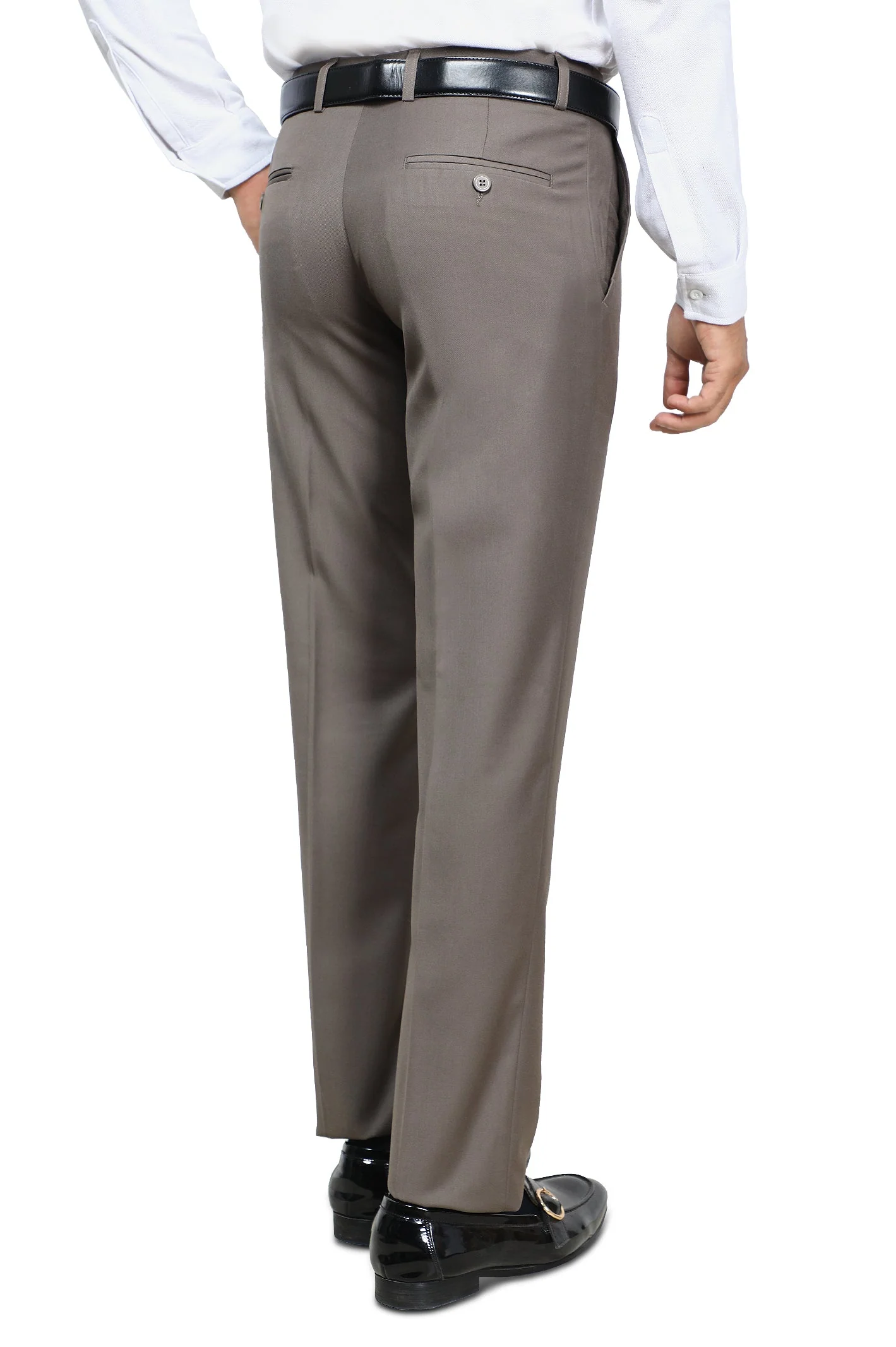Light Brown Wash & Wear Smart Fit Trouser - Image 3