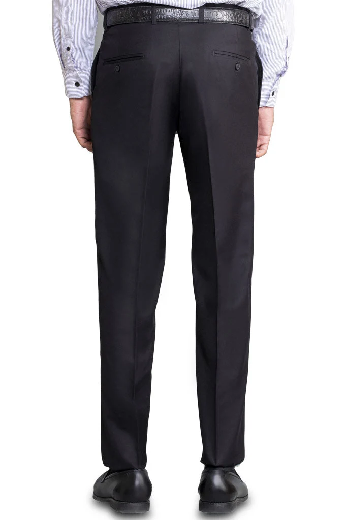 Black Wash & Wear Regular Fit Trouser - Image 3
