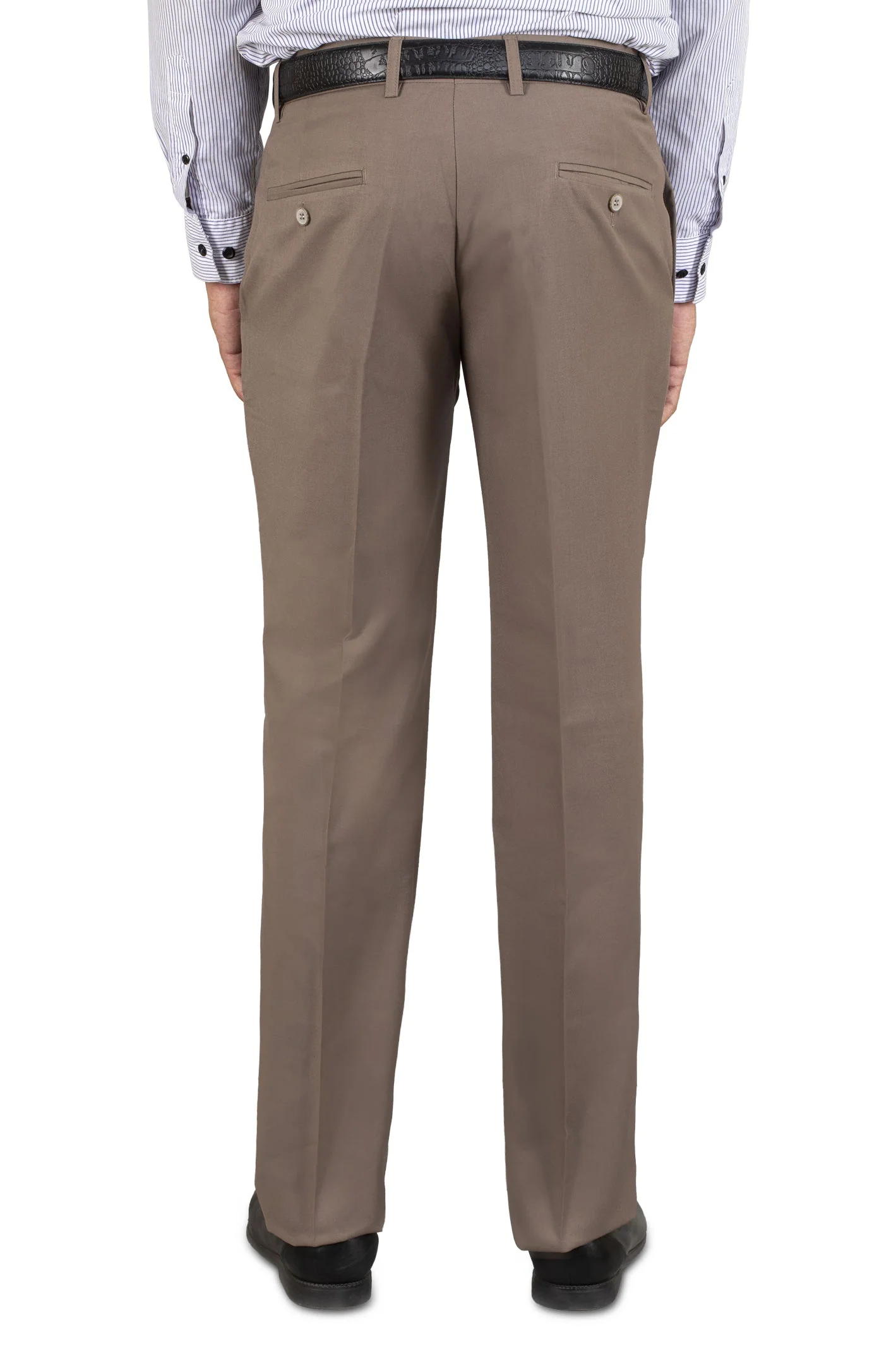 Light Brown Wash & Wear Regular Fit Trouser - Image 3