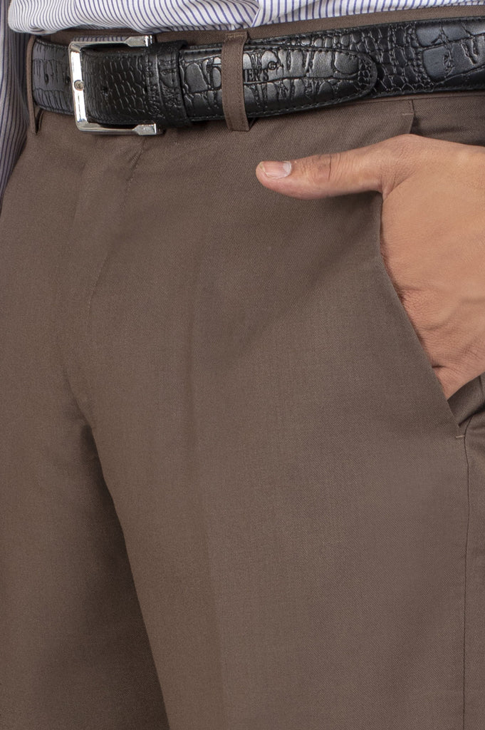 Olive Wash & Wear Regular Fit Trouser - Image 2