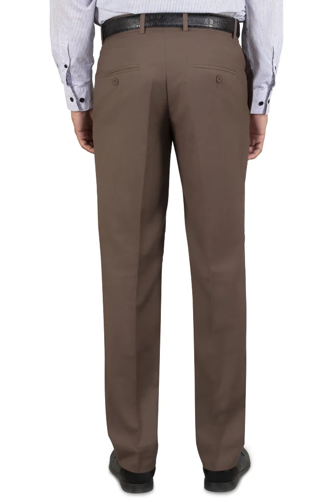Olive Wash & Wear Regular Fit Trouser - Image 3