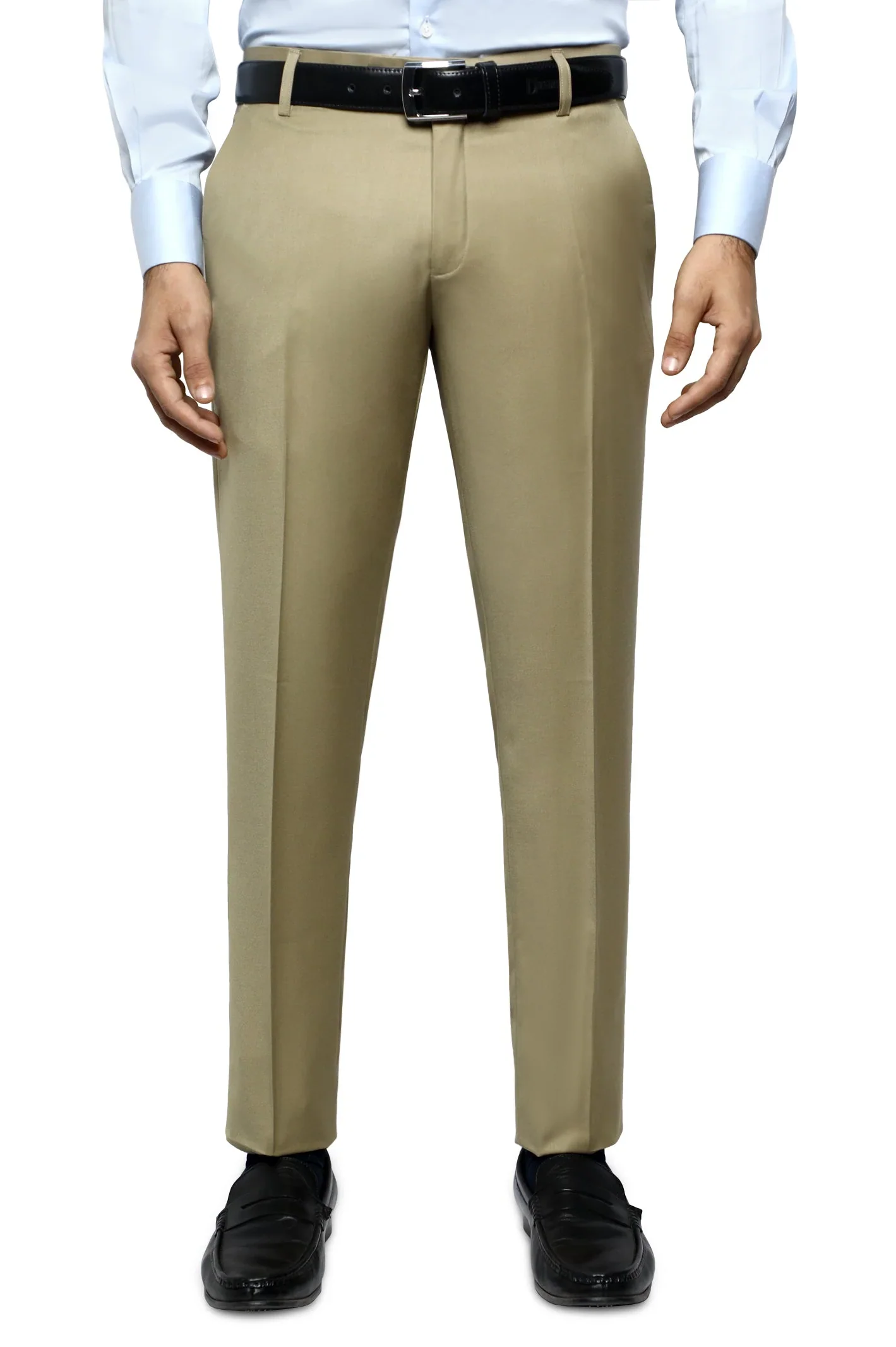 Fawn Wash & Wear Slim Fit Trouser