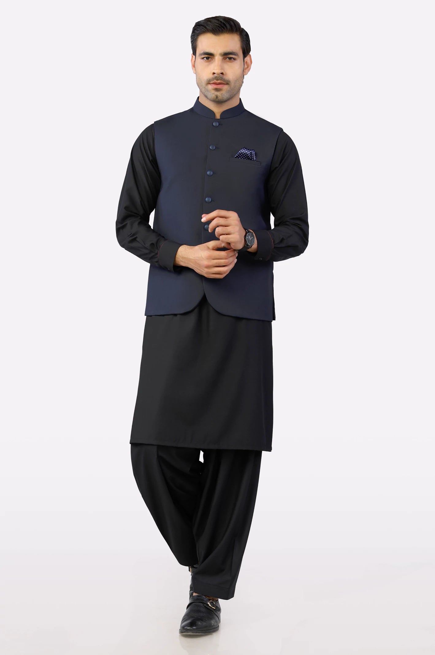 Navy Blue Waistcoat - Image 2