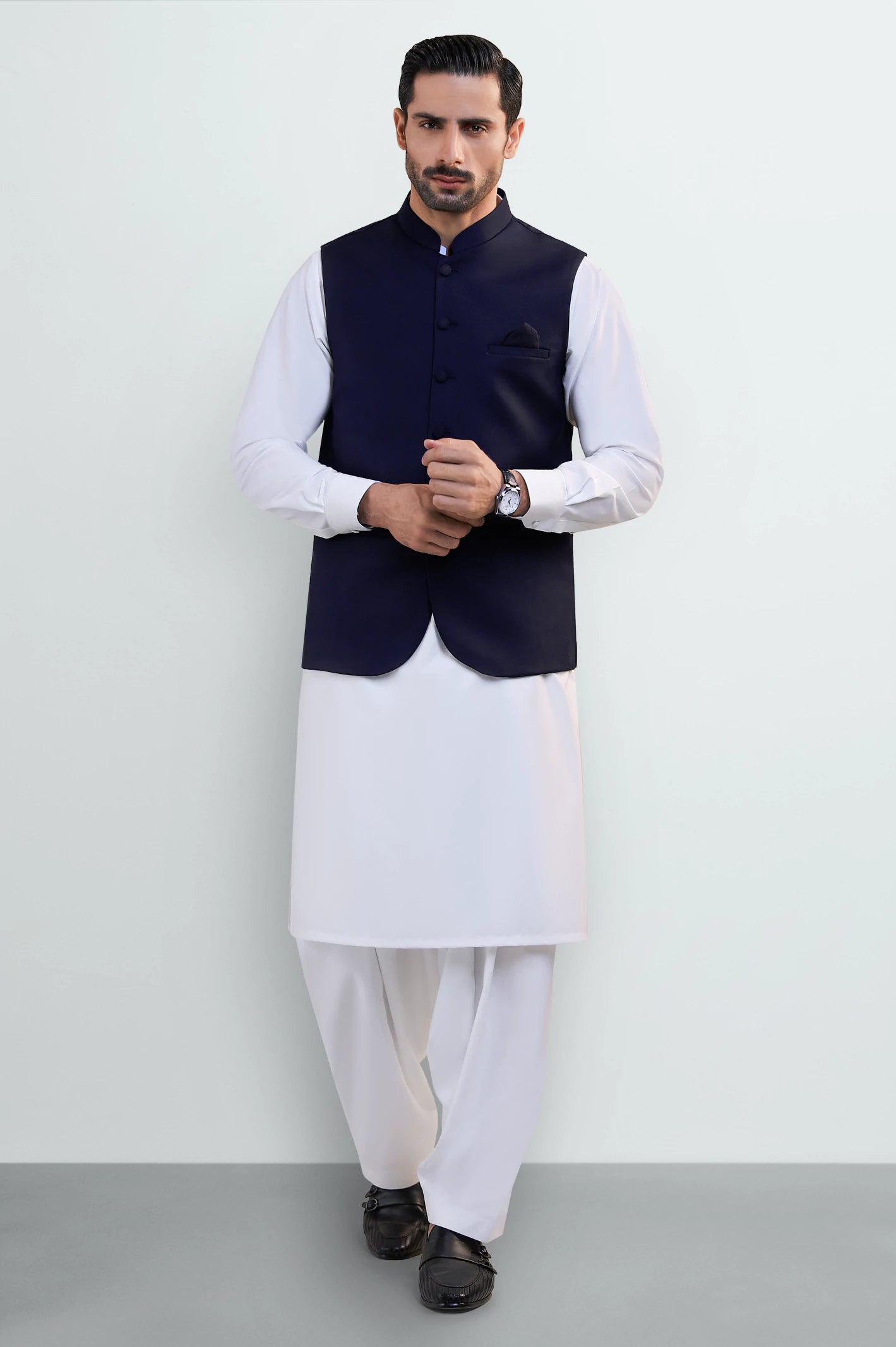 Navy Blue Waistcoat - Image 2