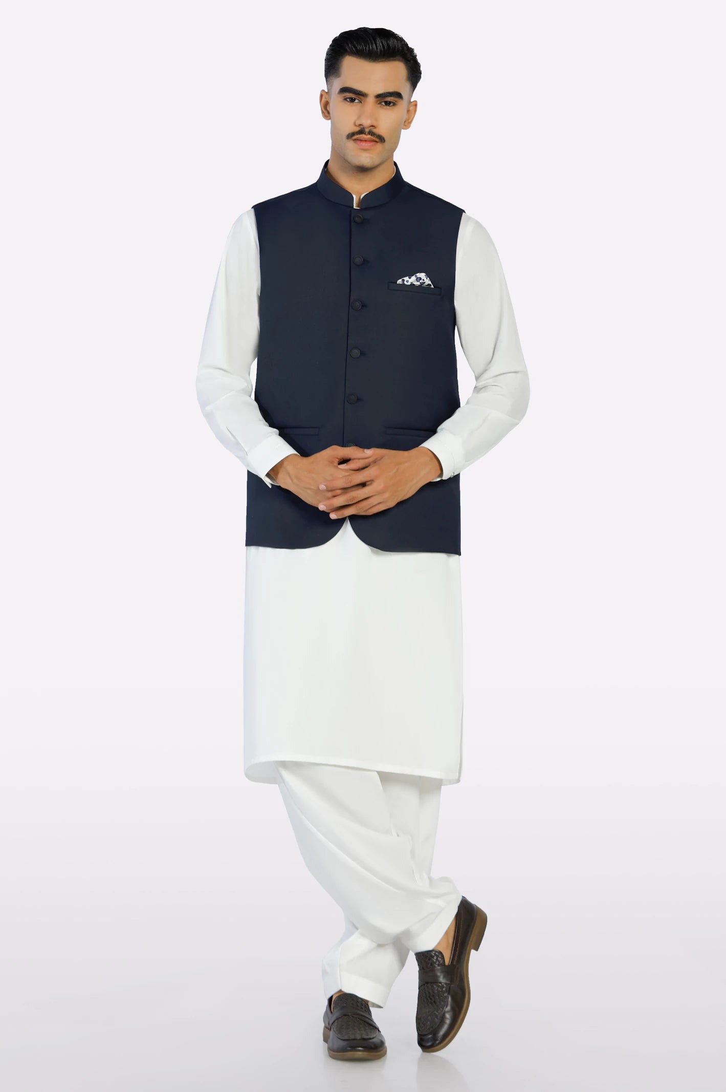 Dark Blue Waistcoat - Image 2