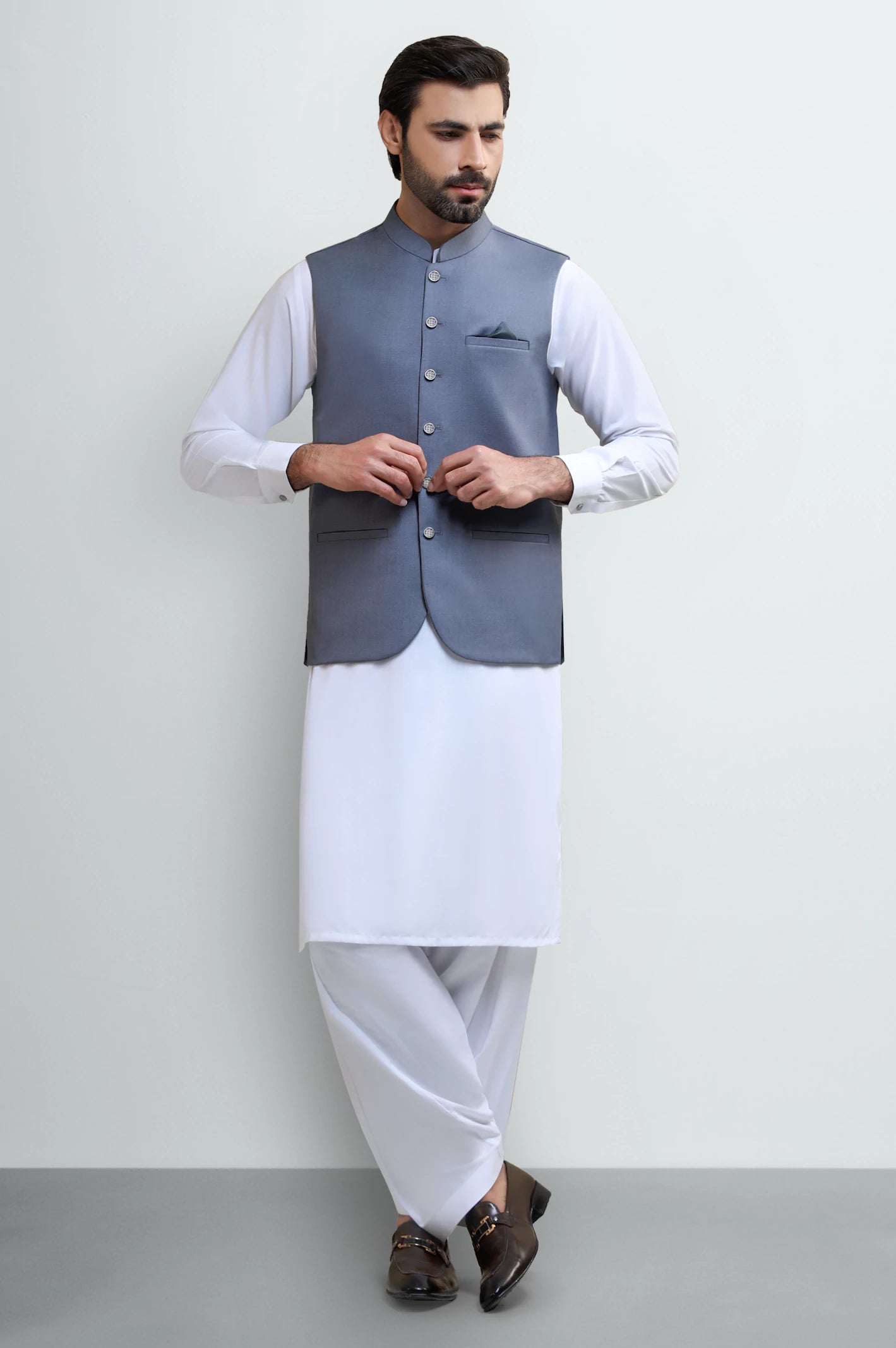 Light Grey Waistcoat - Image 2