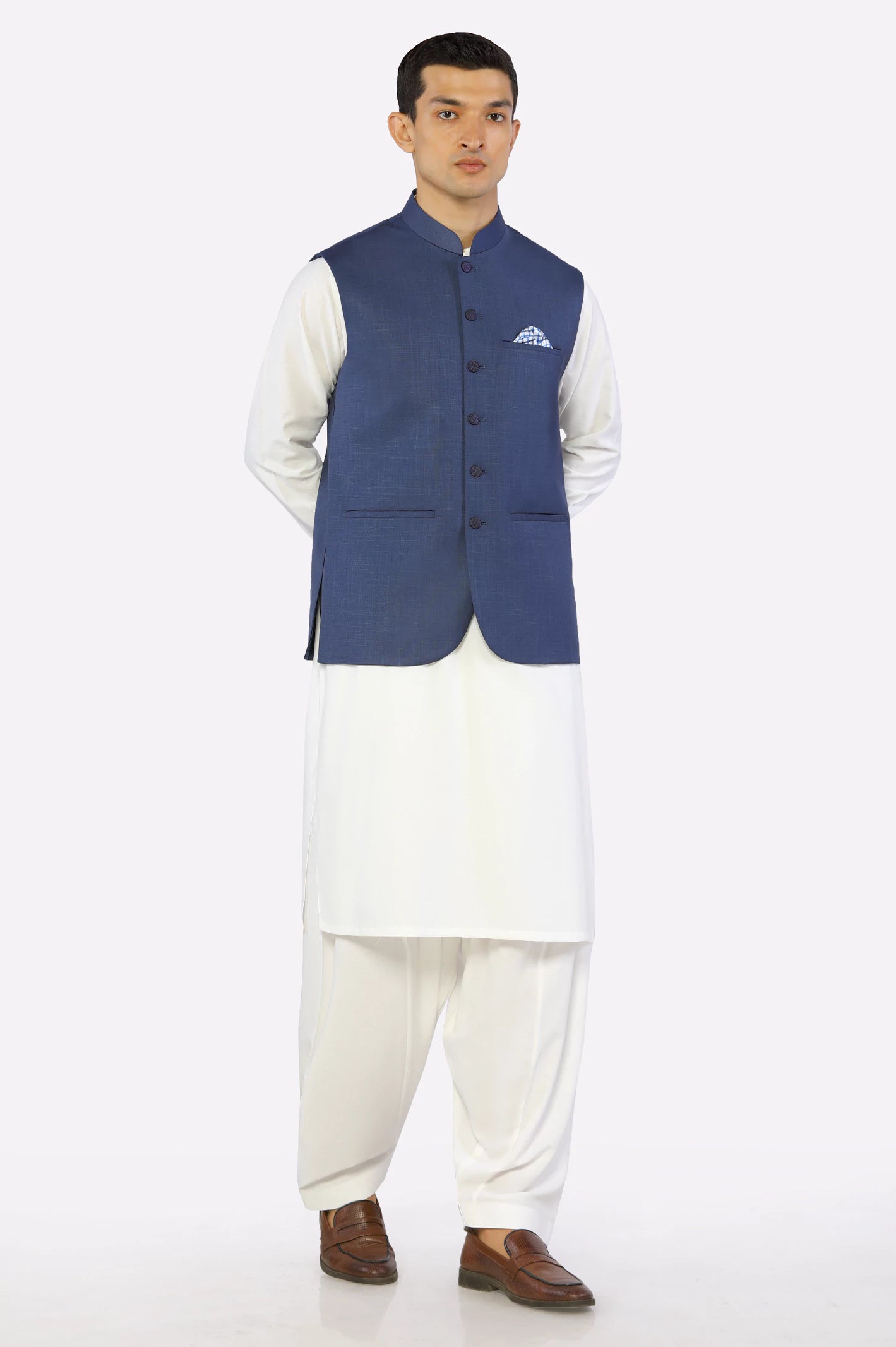Navy Blue Waistcoat - Image 2
