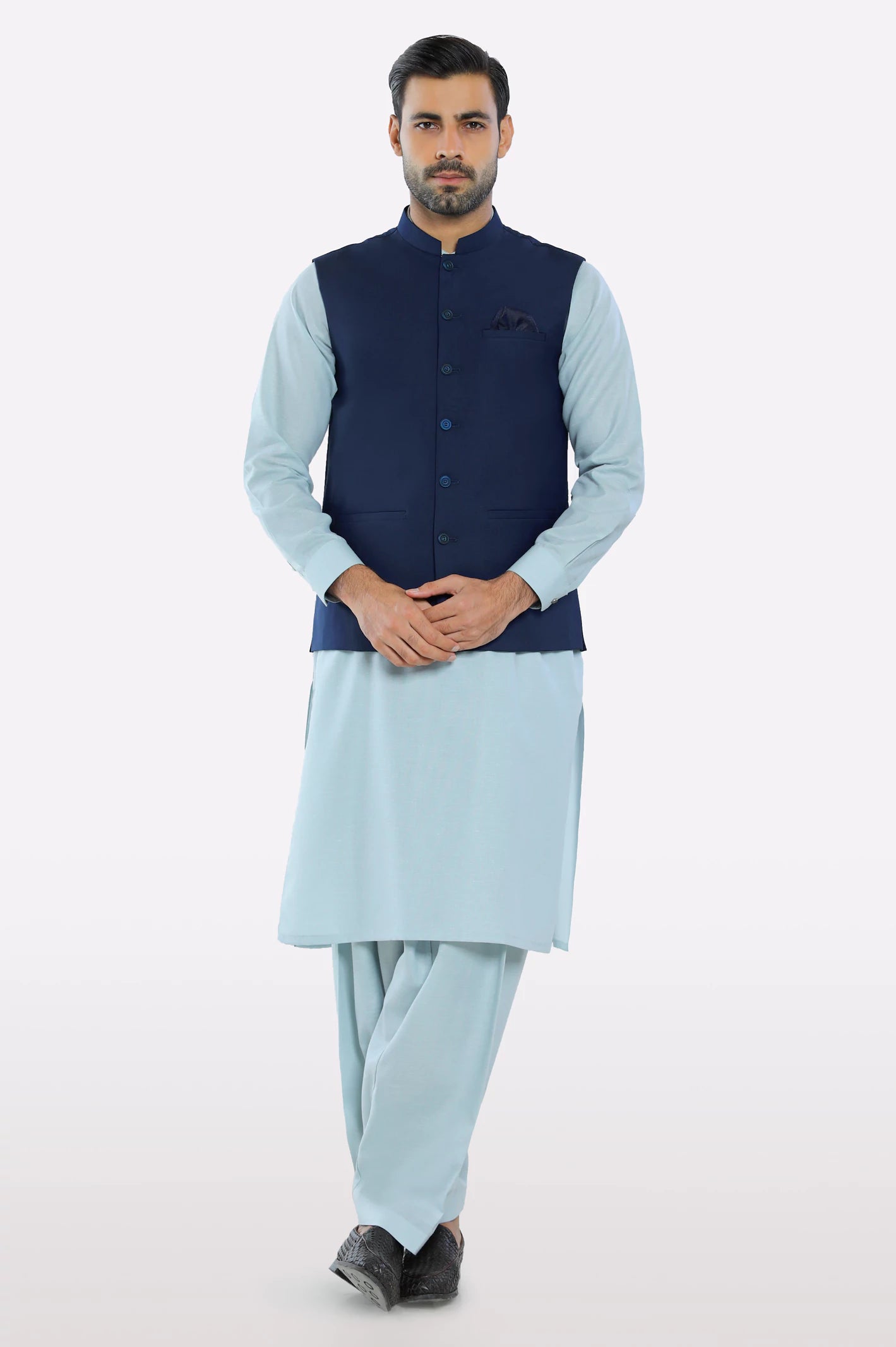 Navy Blue Waistcoat - Image 2