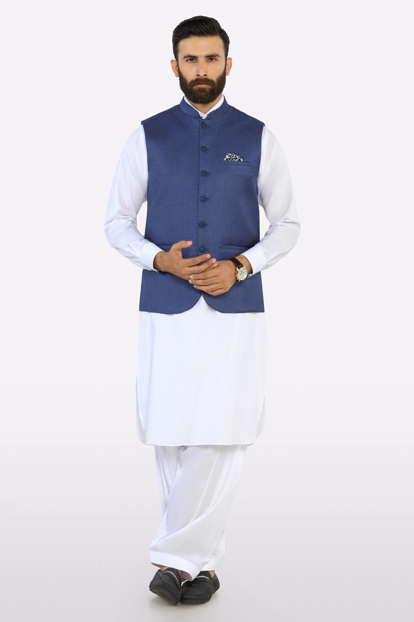 Royal Blue Waistcoat - Image 2