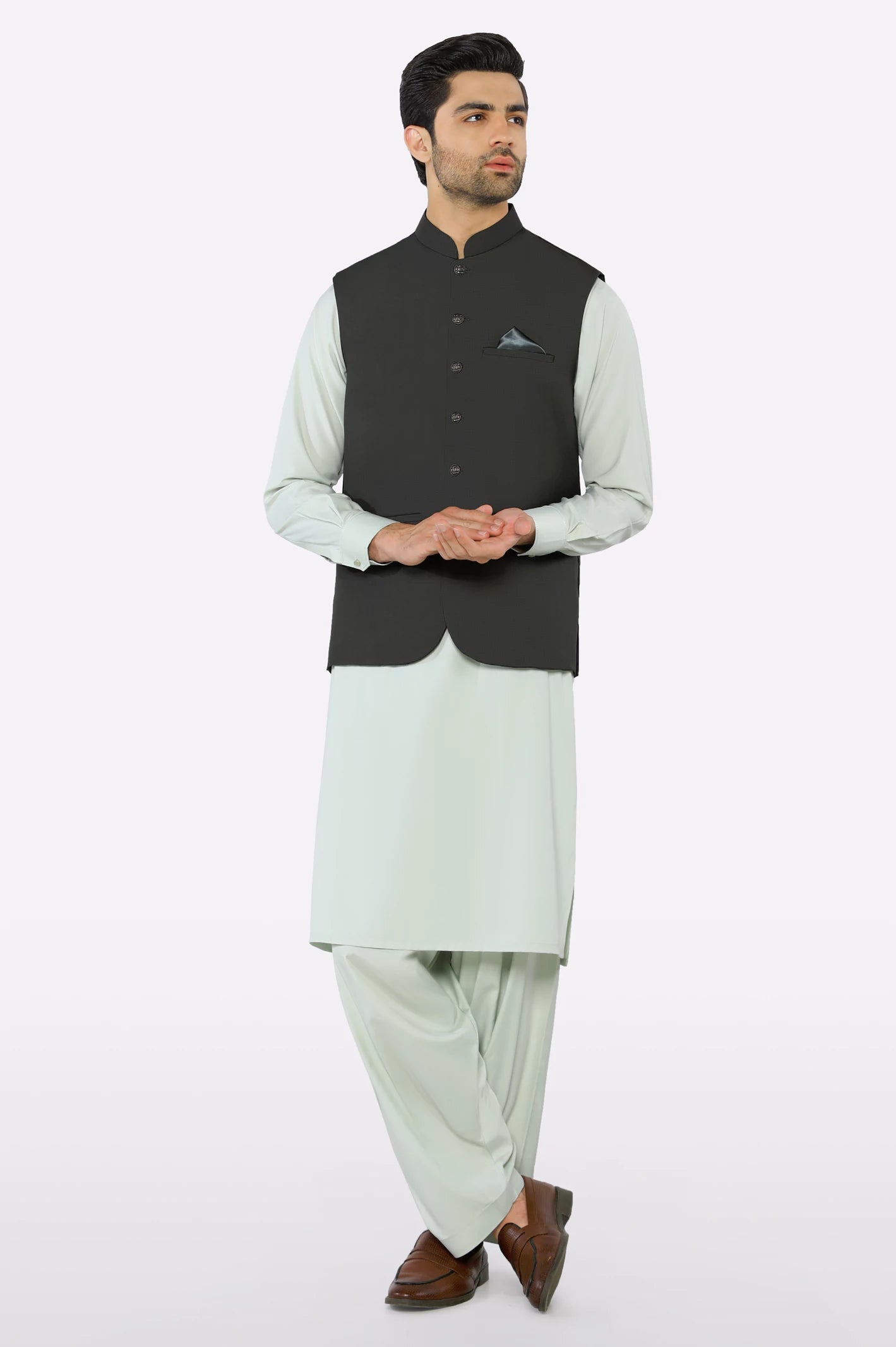 Dark Green Waistcoat - Image 2