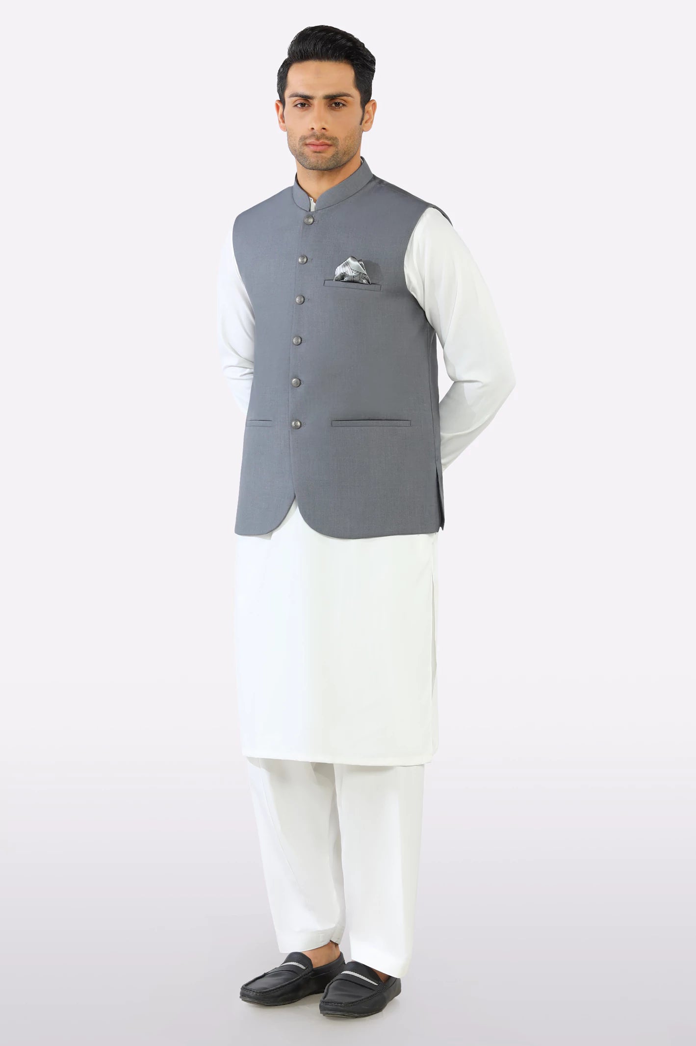 Light Grey Waistcoat - Image 2