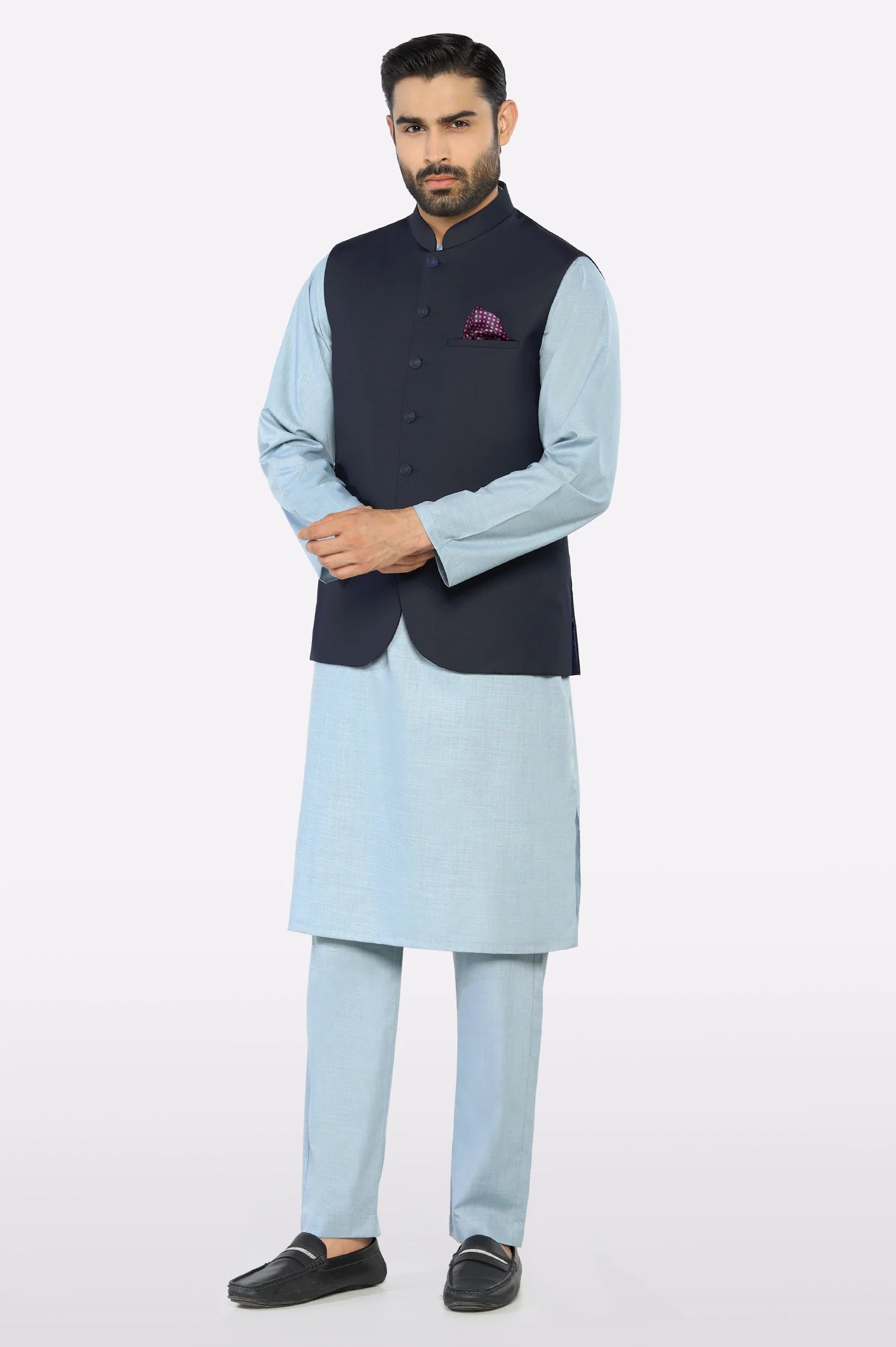Navy Blue Waistcoat - Image 2
