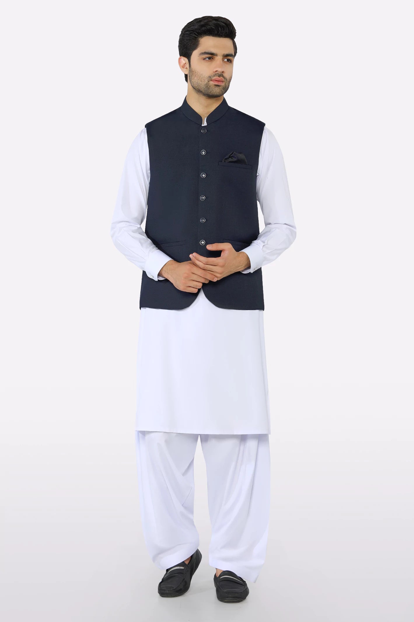 Dark Blue Waistcoat - Image 2