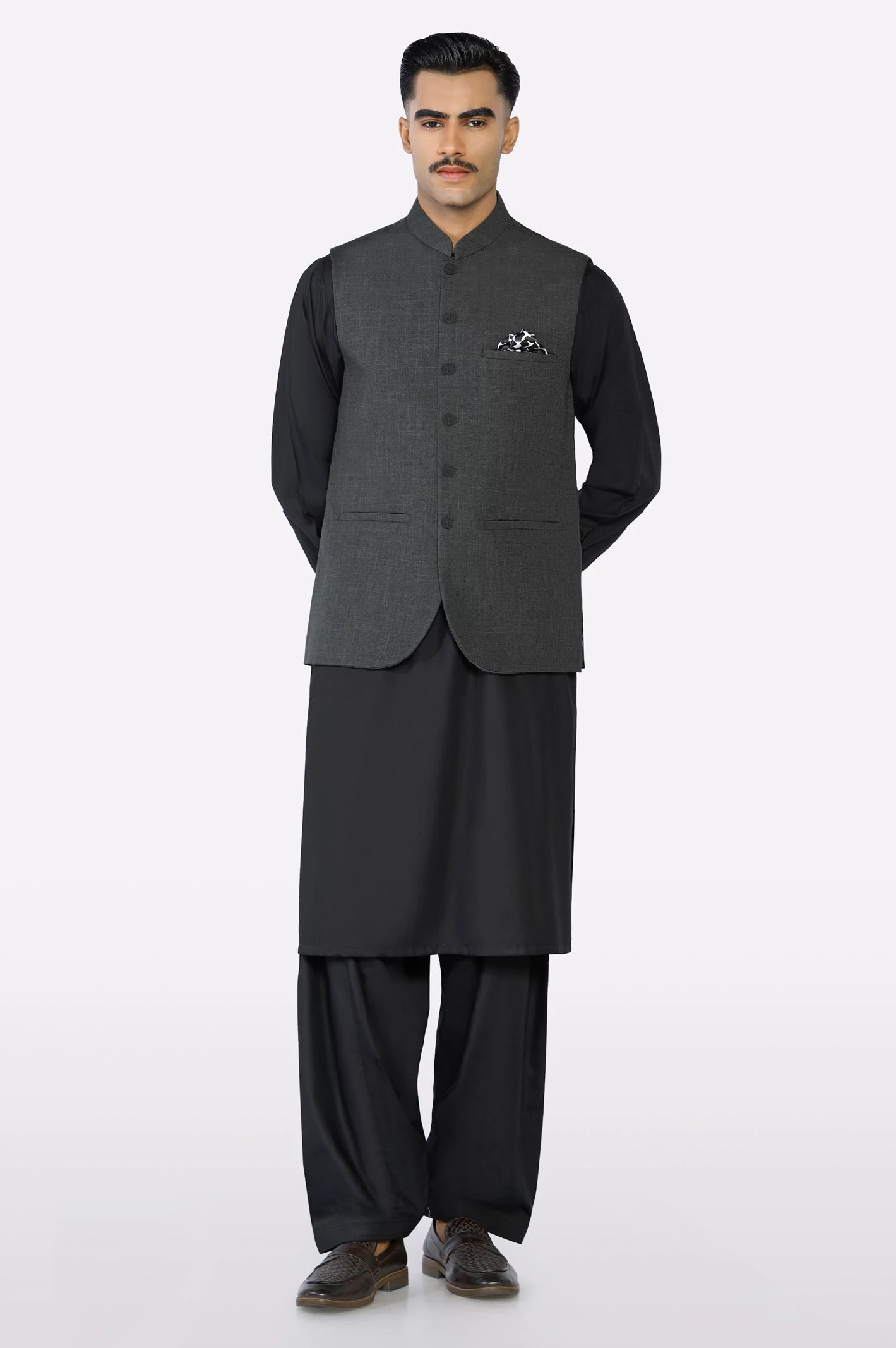 Dark Grey Waistcoat - Image 2