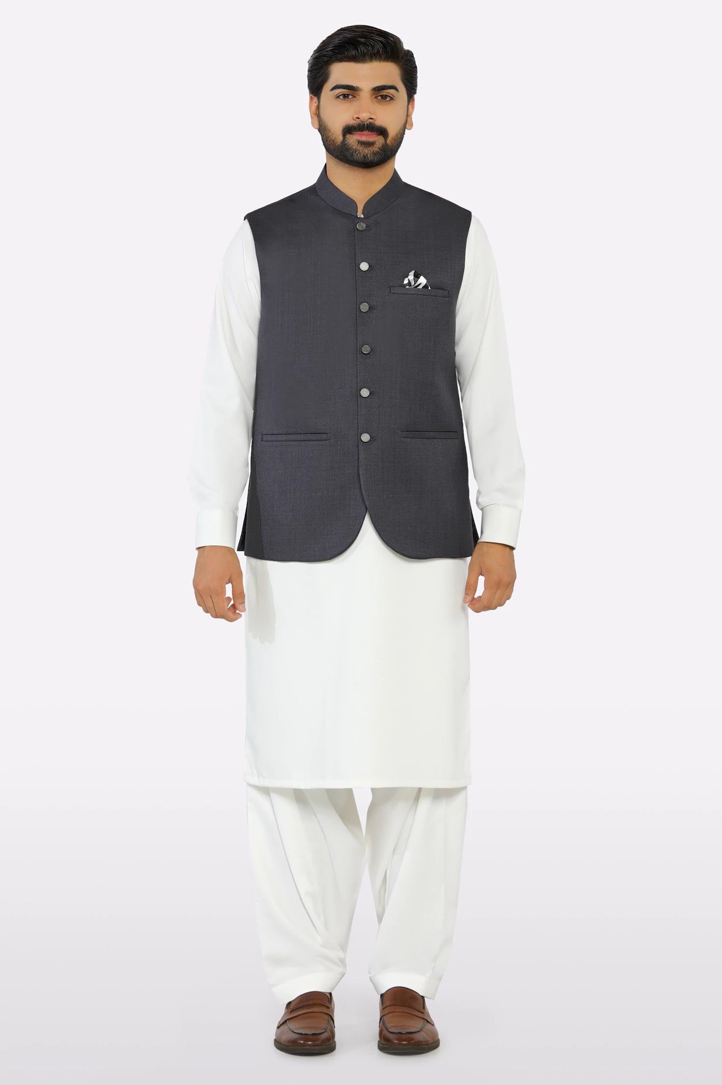 Dark Grey Waistcoat - Image 2