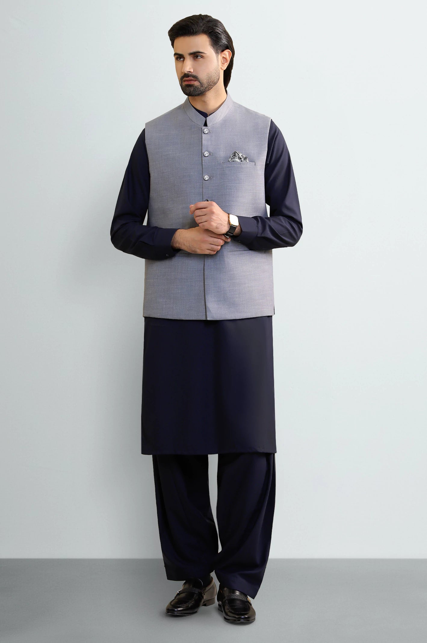 Ash Grey Waistcoat - Image 2