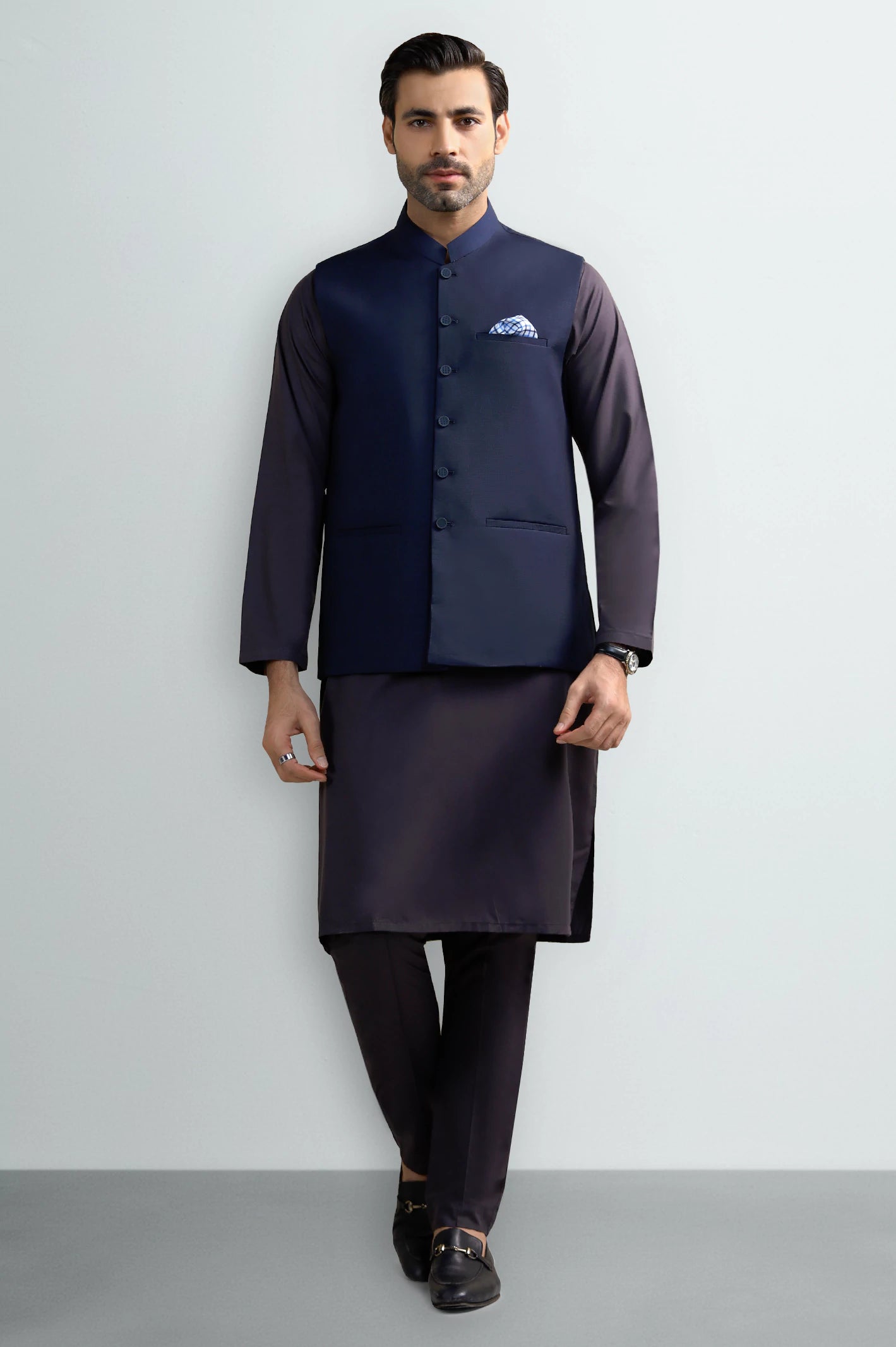 Navy Blue Waistcoat - Image 2