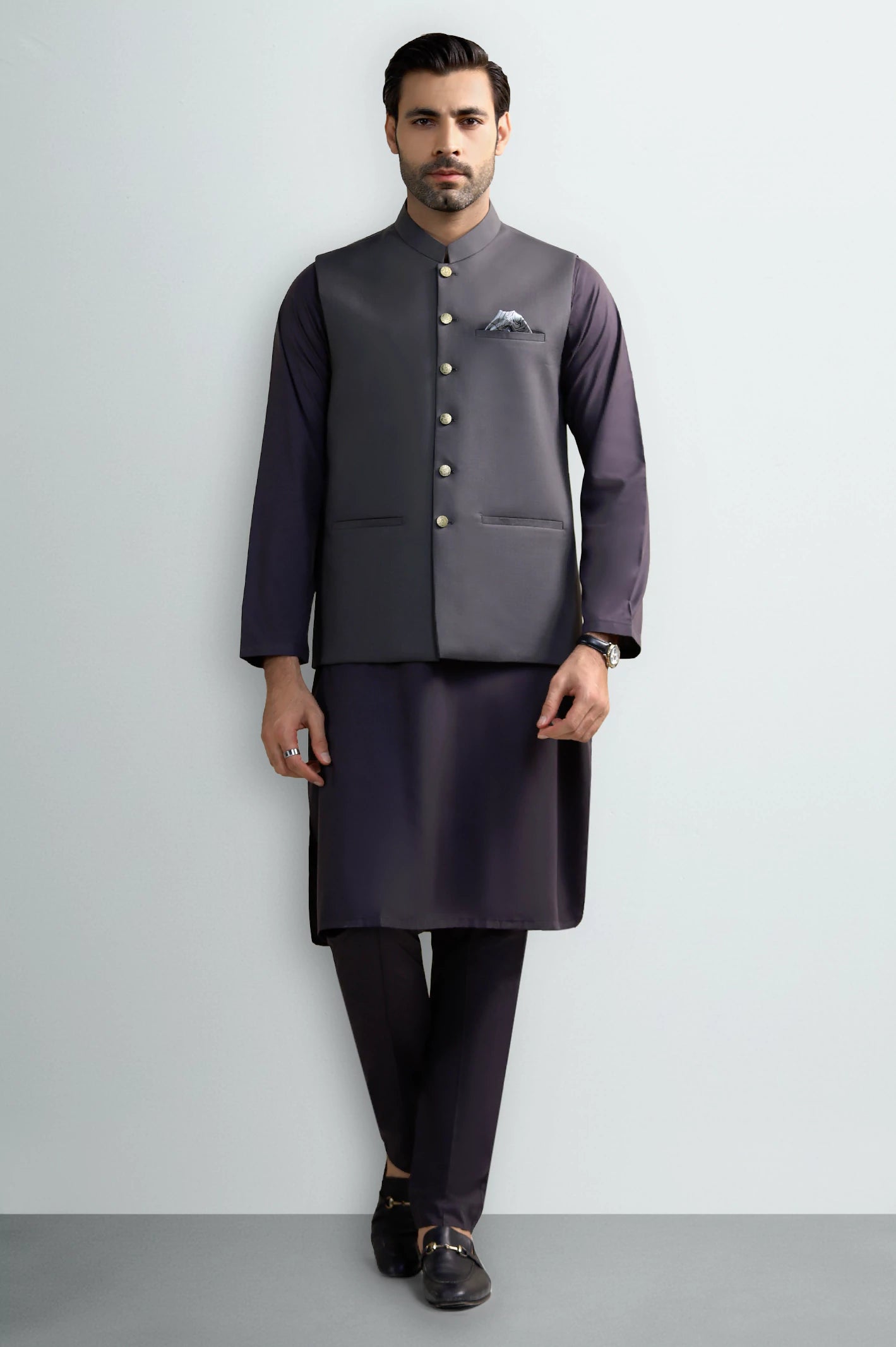 Dark Grey Waistcoat - Image 2