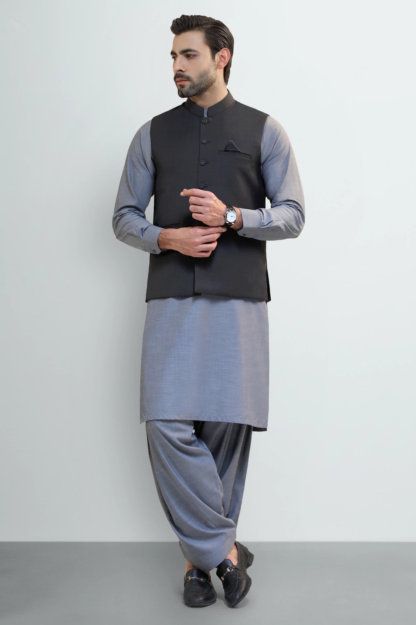 Dark Grey Waistcoat - Image 2