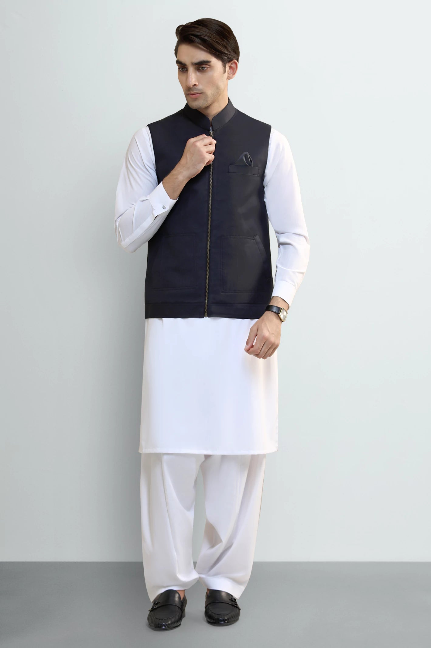 Navy Blue Waistcoat - Image 2