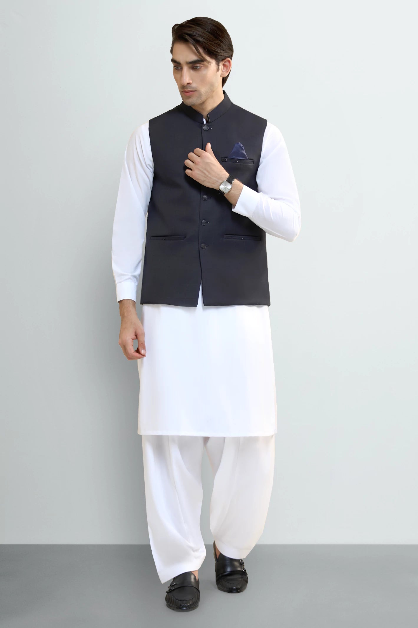 Navy Blue Waistcoat - Image 2