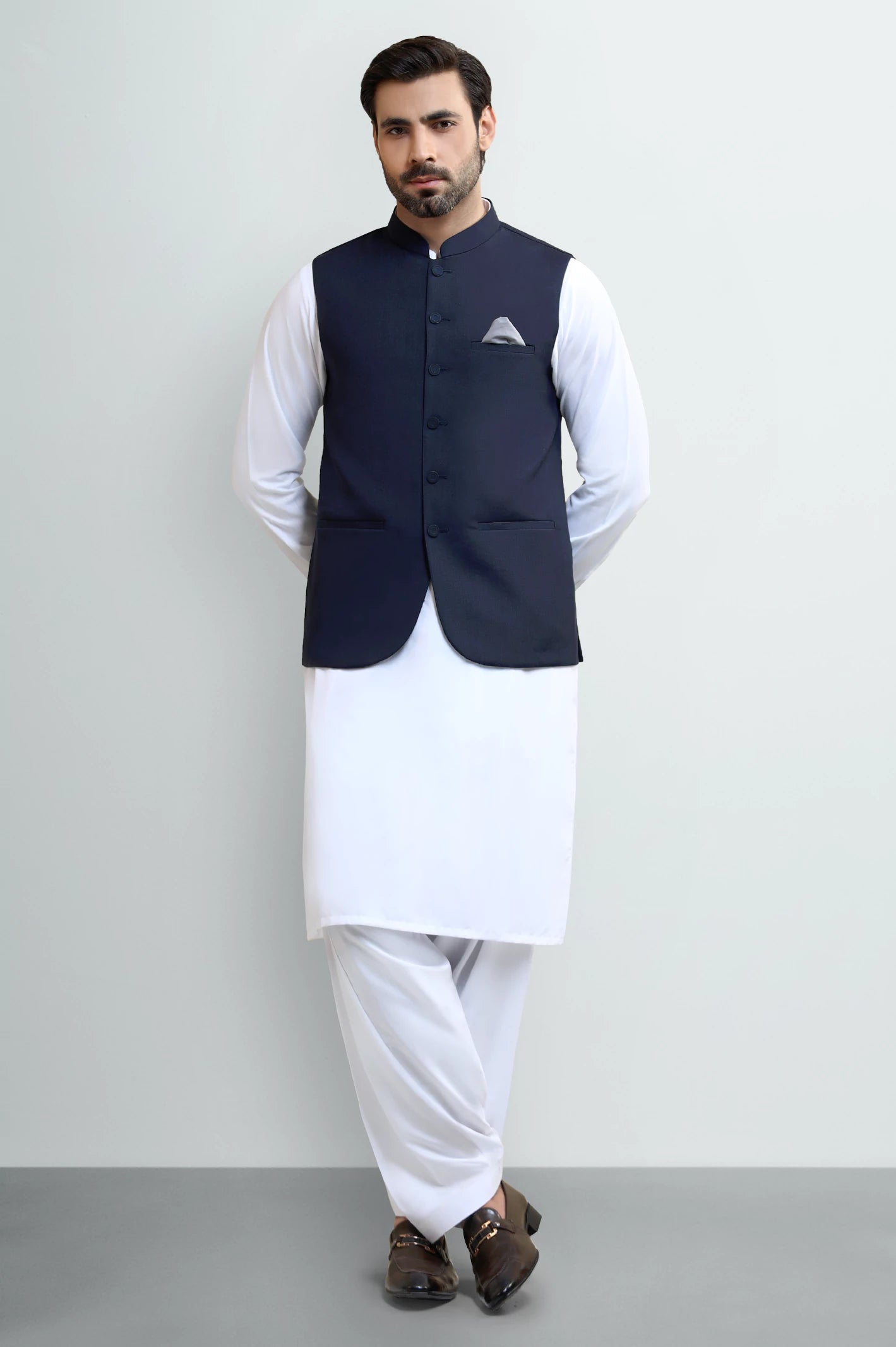 Dark Blue Waistcoat - Image 2