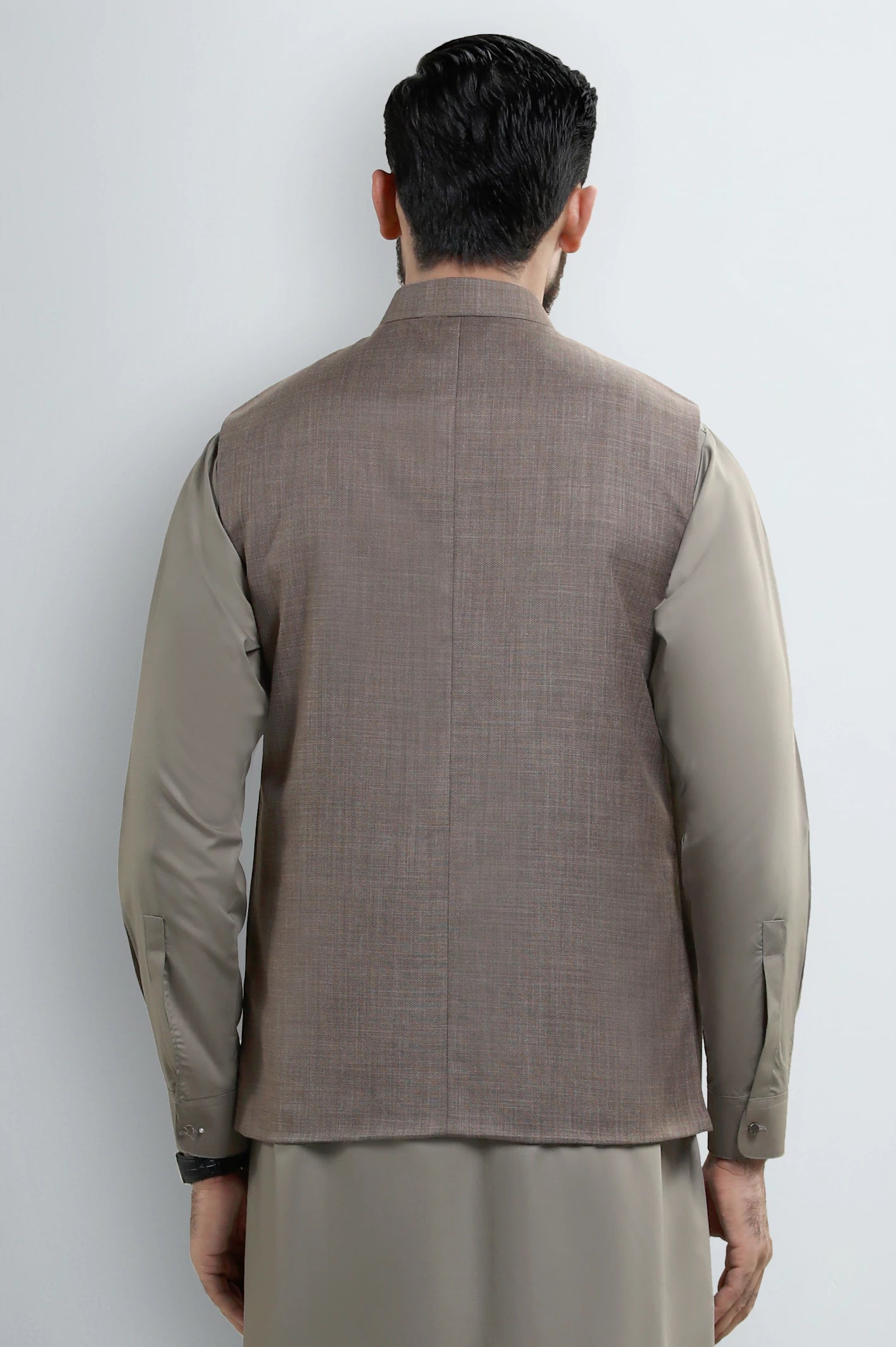 Dark Fawn Waistcoat - Image 3