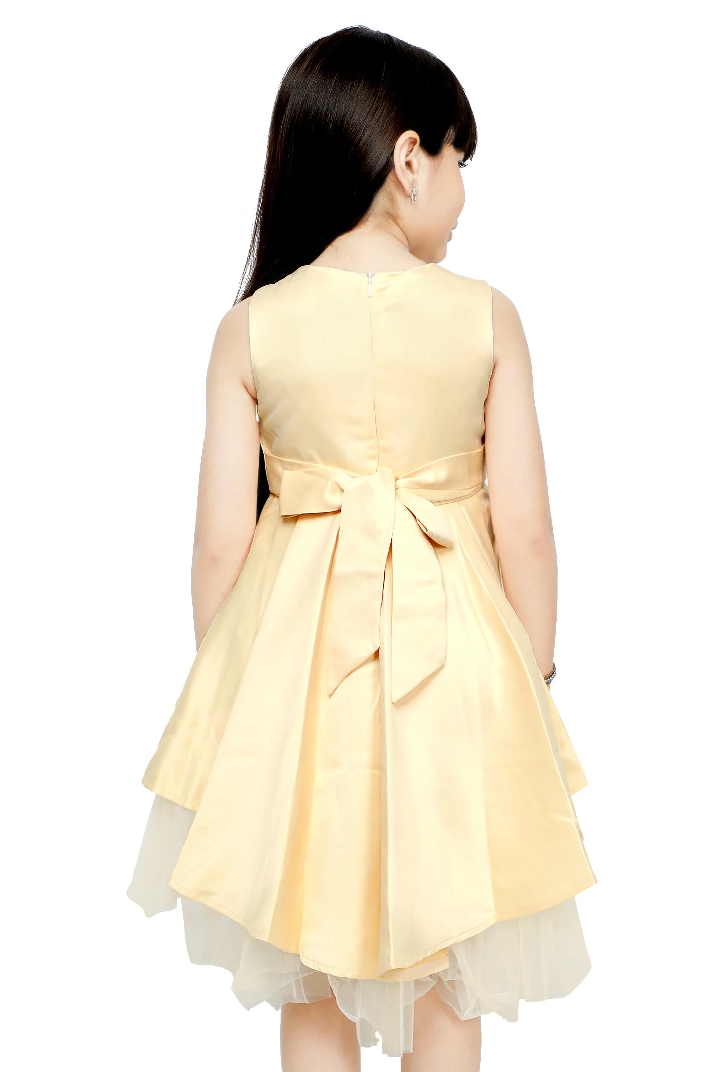 Girls Frock SKU: KGL-0357-BROWN - Image 2