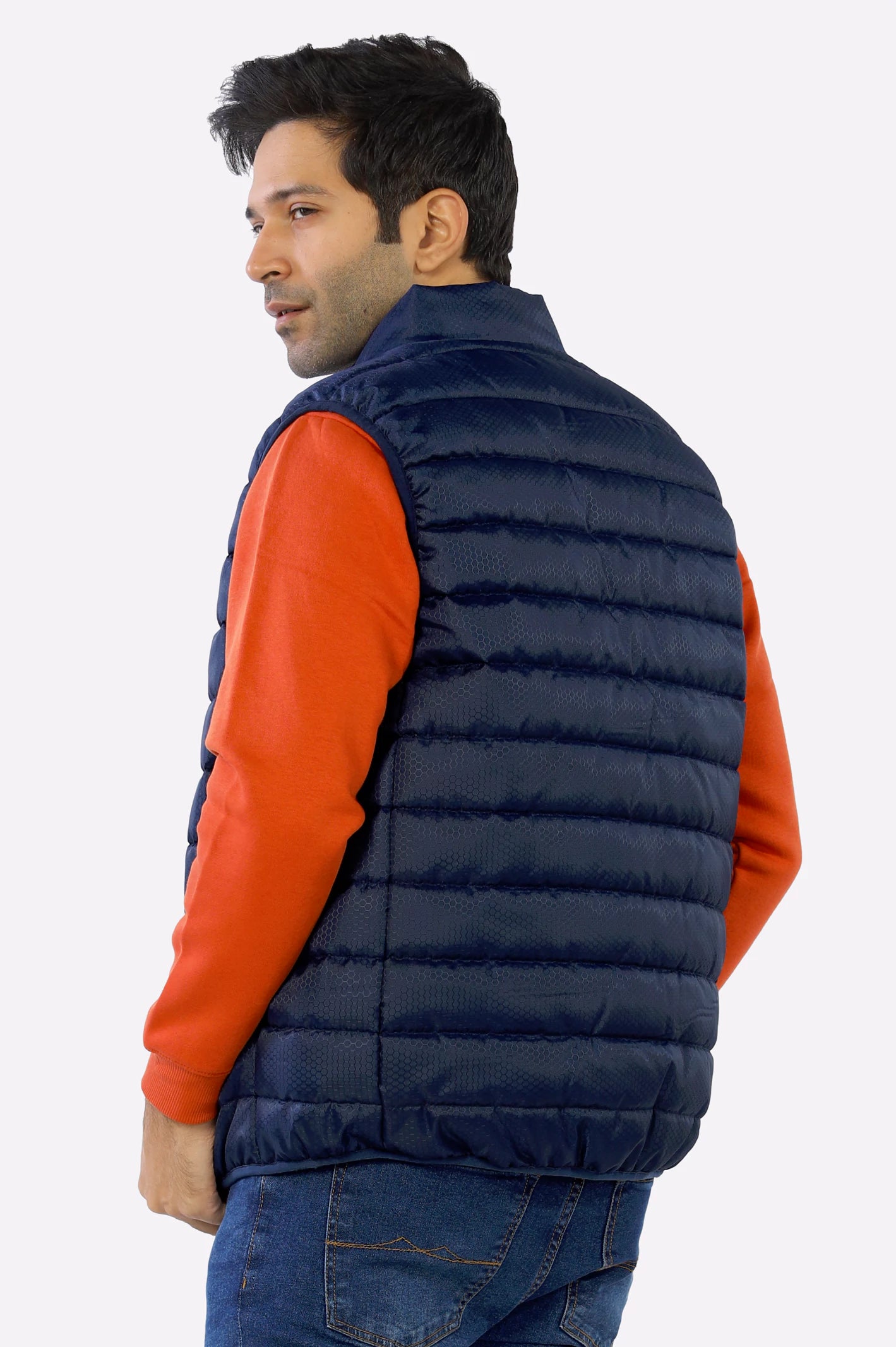 Navy Blue Men's Jacket - Image 4