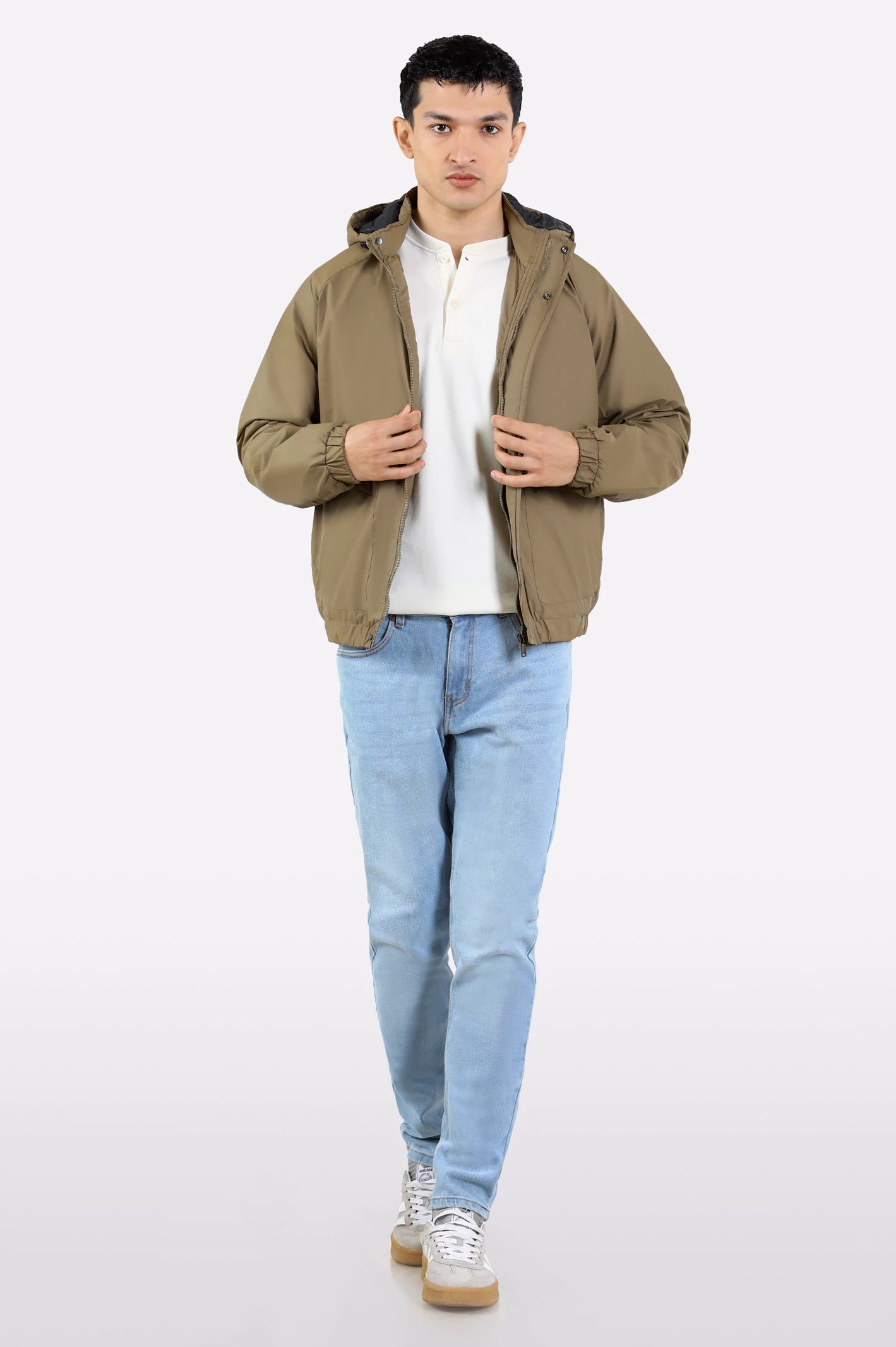 Men’s Brown Detachable Hoodie - Image 2