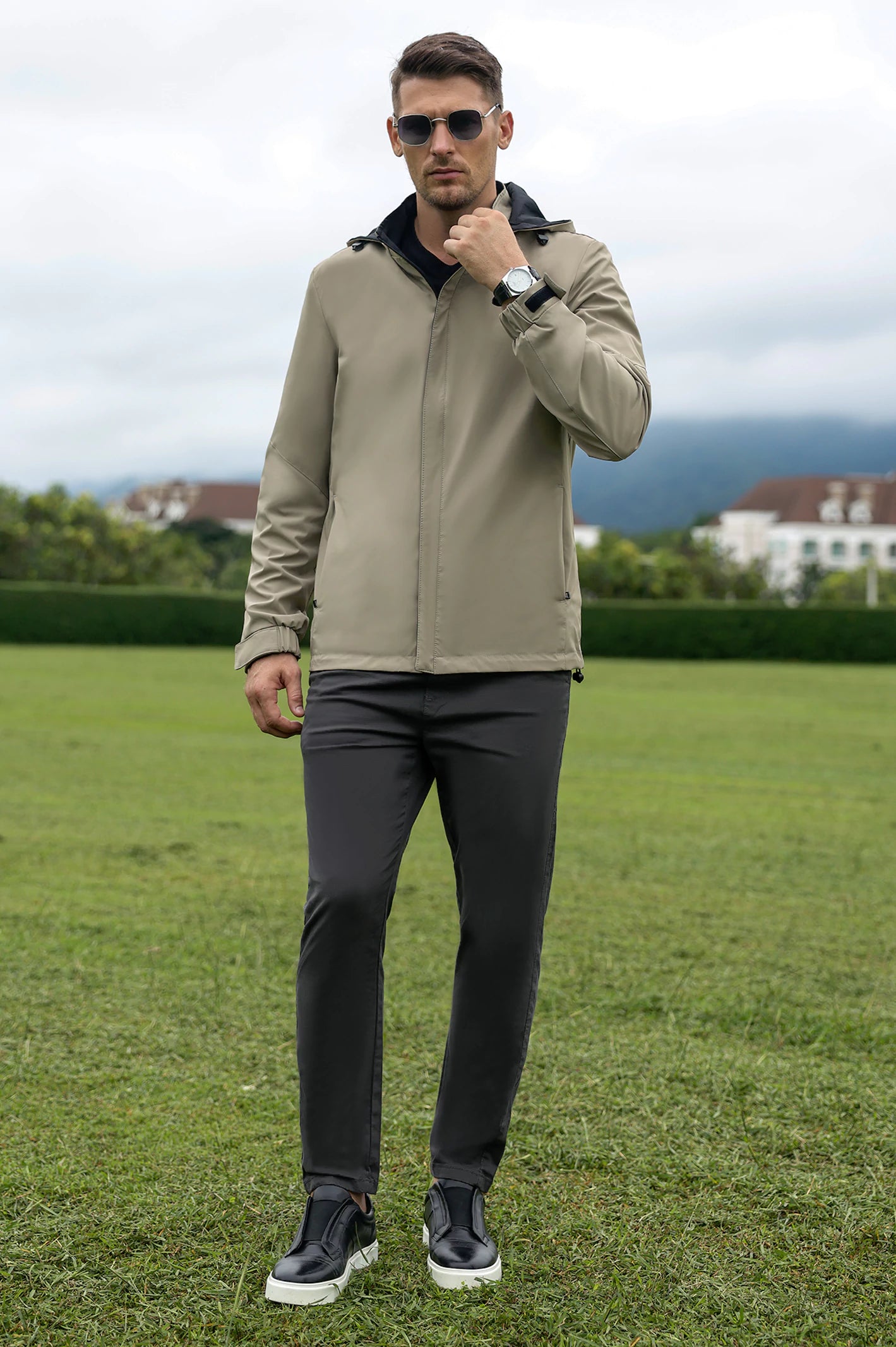 Men's Fawn Reversible Hooded Jacket - Image 3
