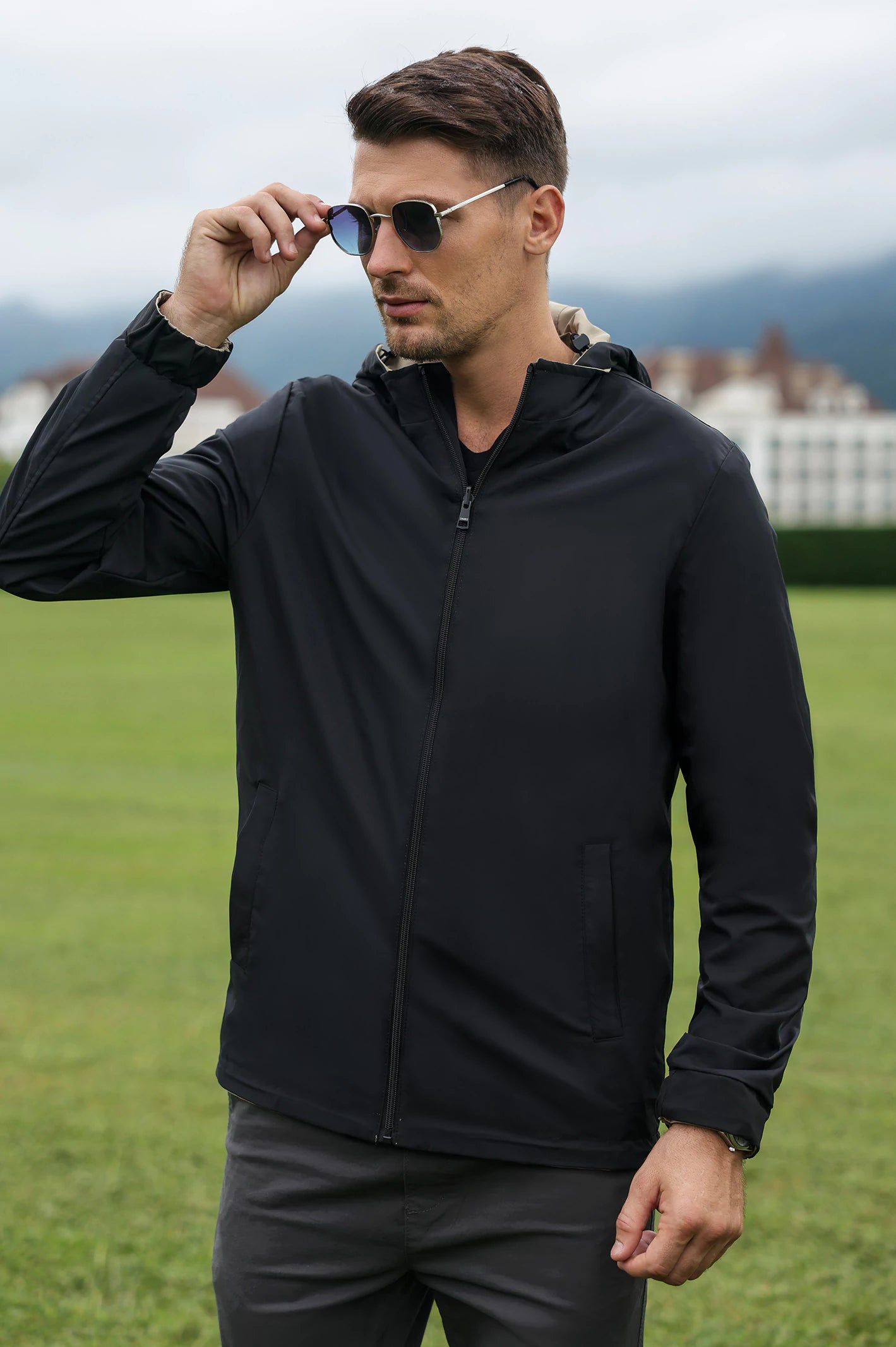 Men's Fawn Reversible Hooded Jacket - Image 6