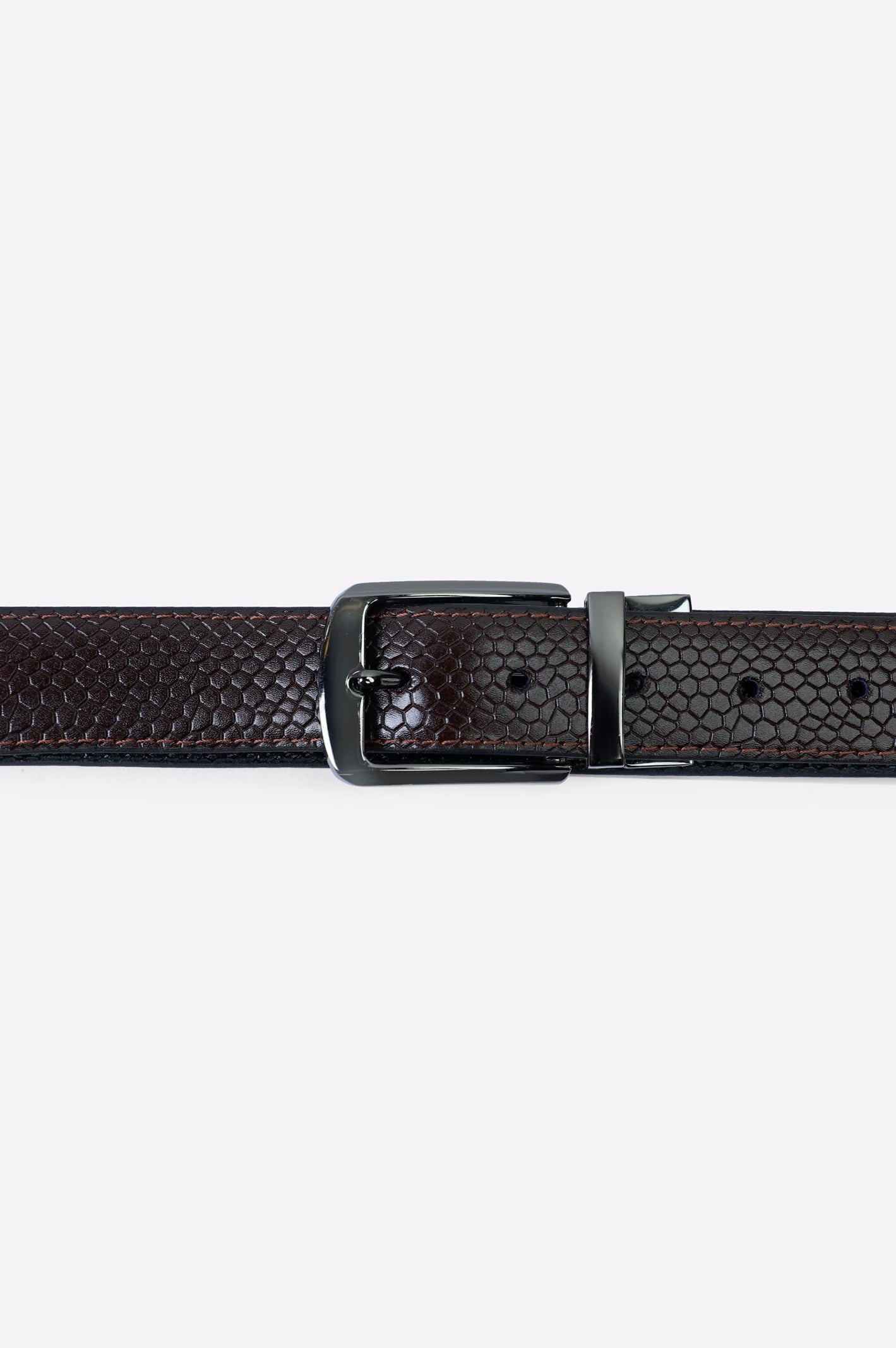 Black Brown Reversible Men's Belt - Image 2