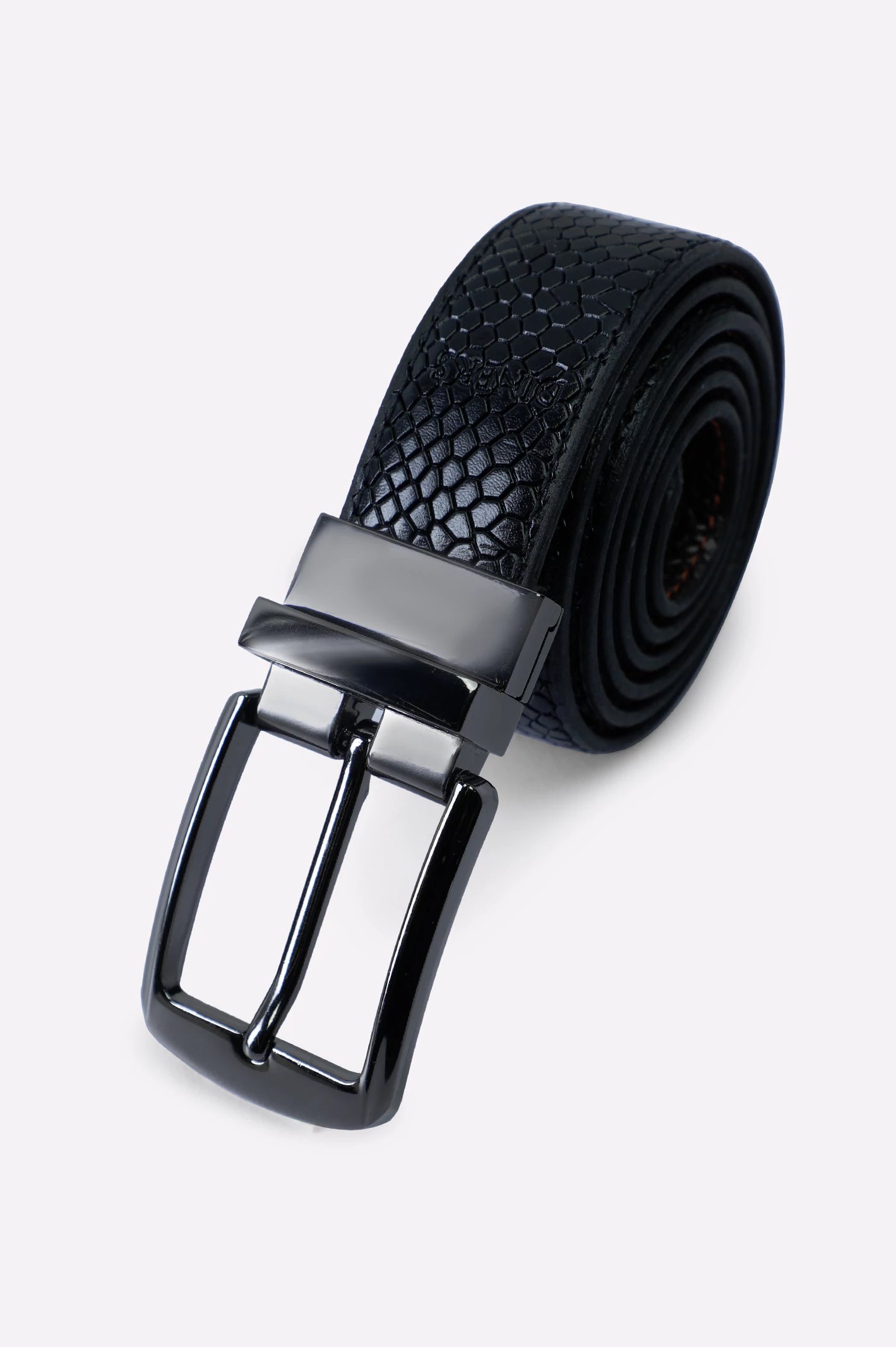 Black Brown Reversible Men's Belt - Image 3