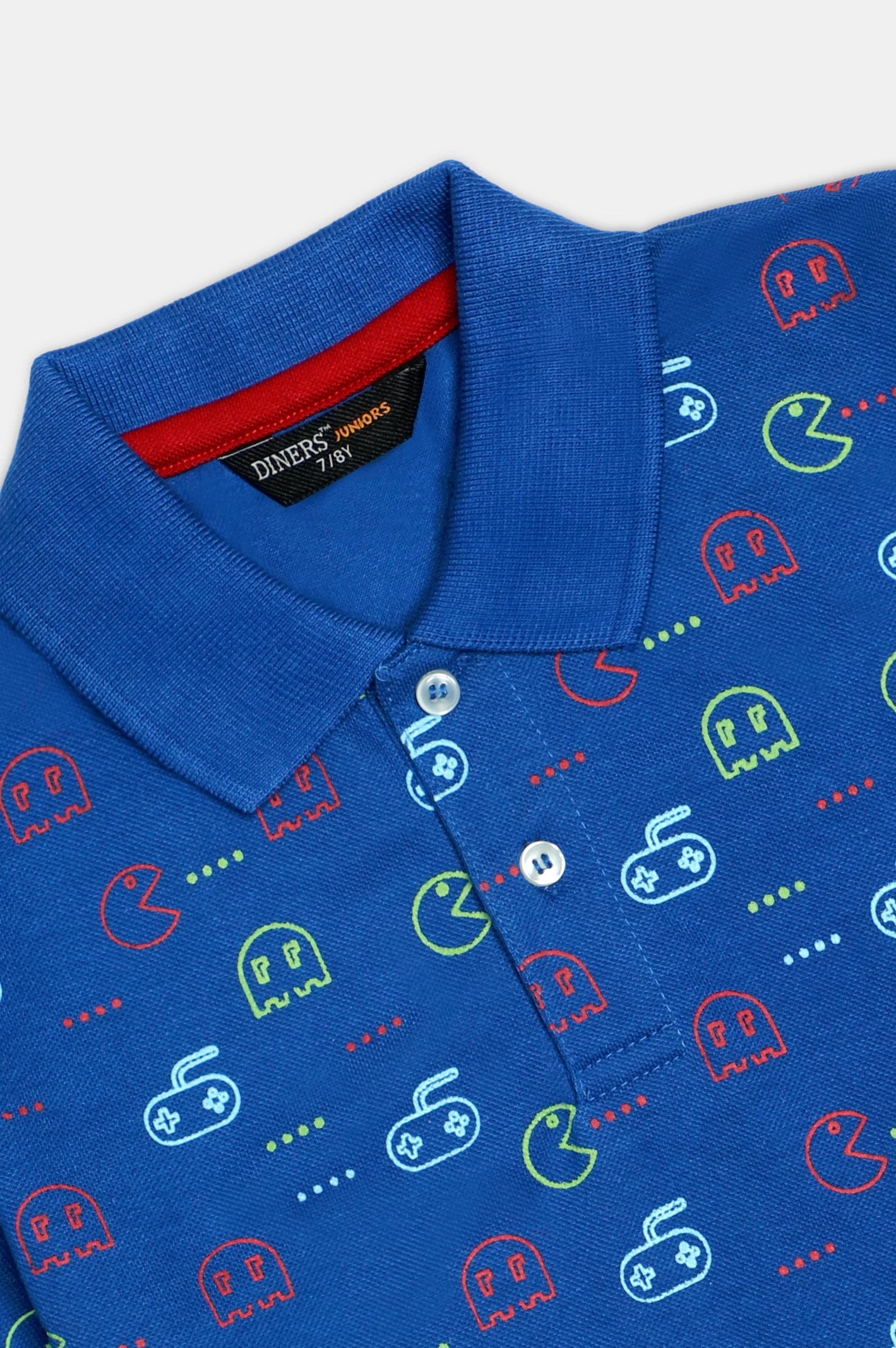 Royal Blue All Over Print Polo - Image 2
