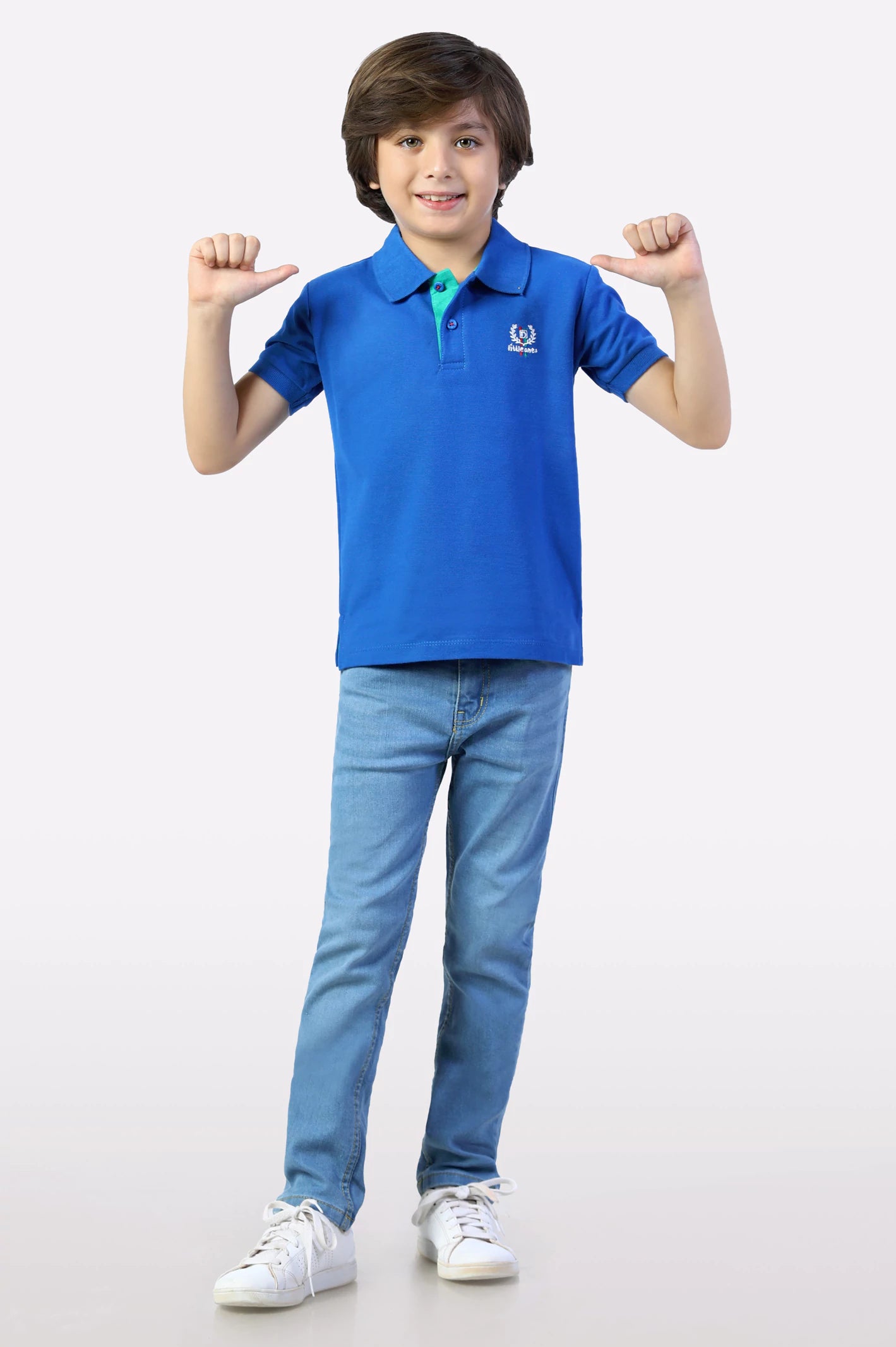 Royal Blue Basic Polo - Image 2