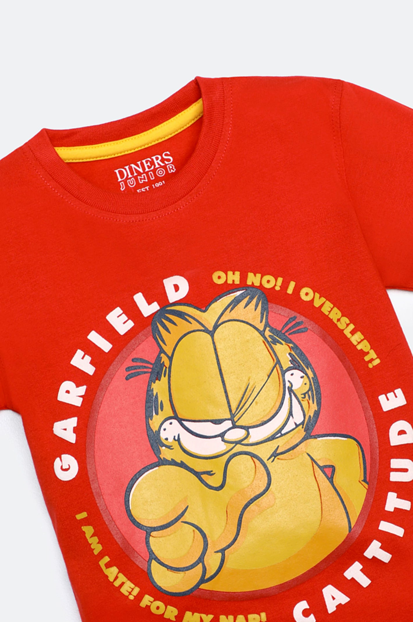 Red Garfield Graphic Printed T-Shirt - Image 2