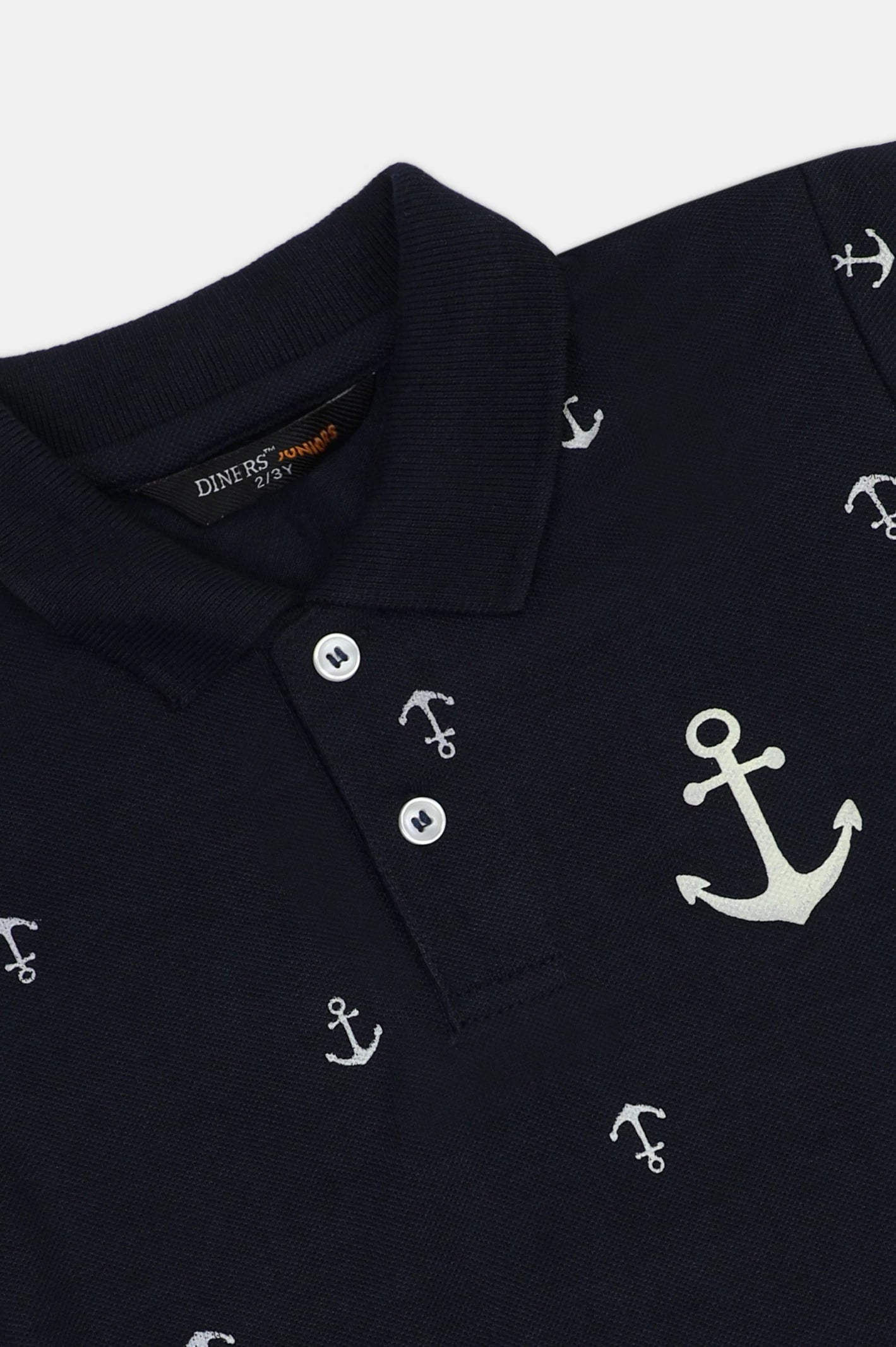 Navy Blue Graphic Polo - Image 2