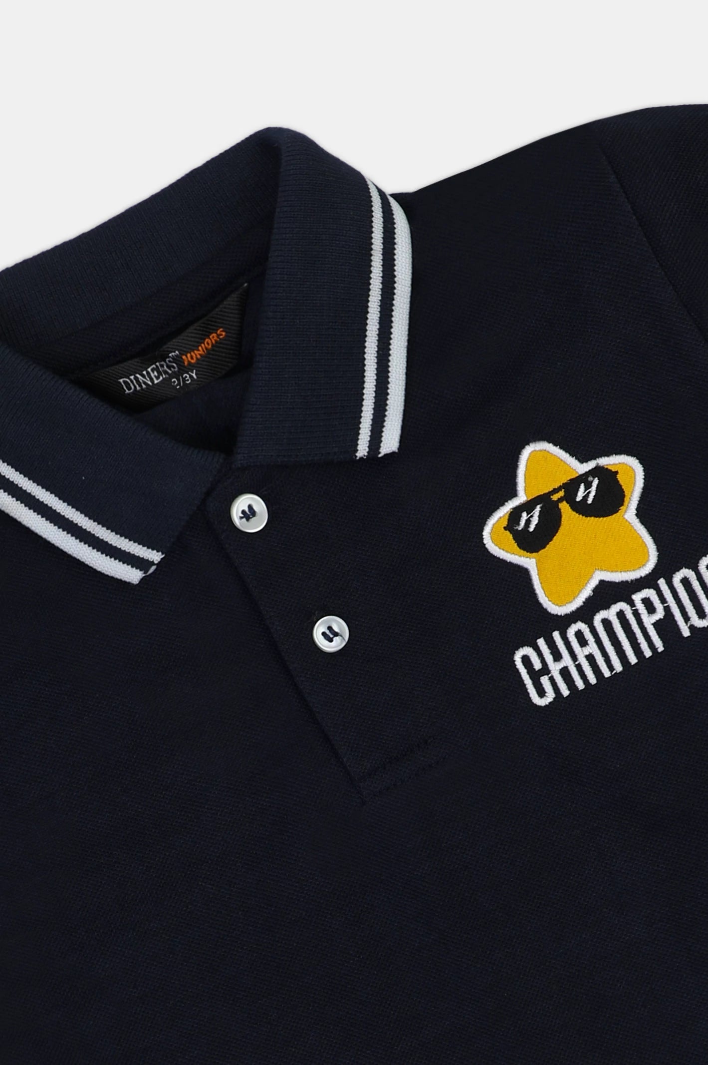 Navy Blue Graphic Polo - Image 2