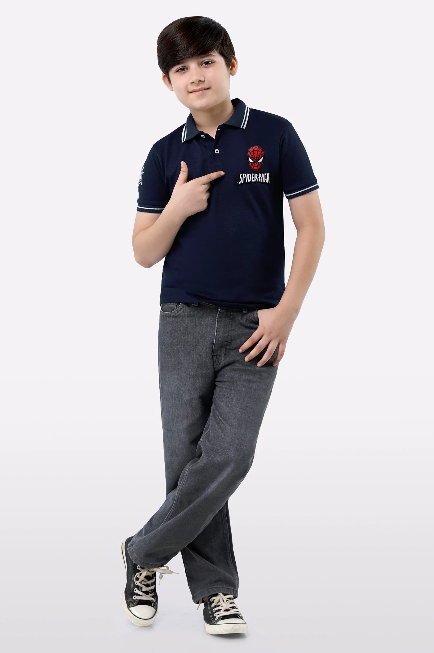 Navy Blue Boys Polo - Image 2
