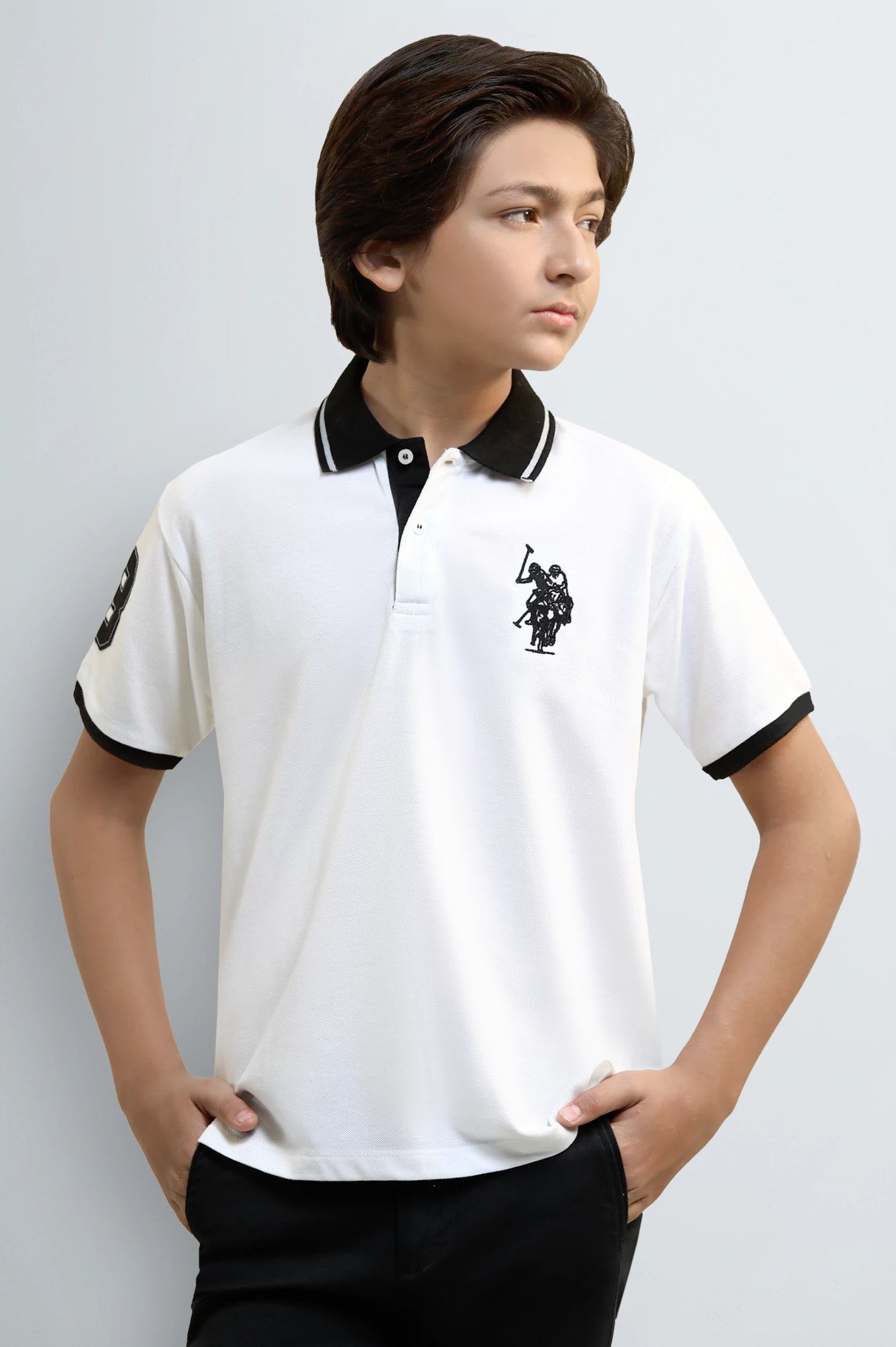 Boys White Polo Shirt