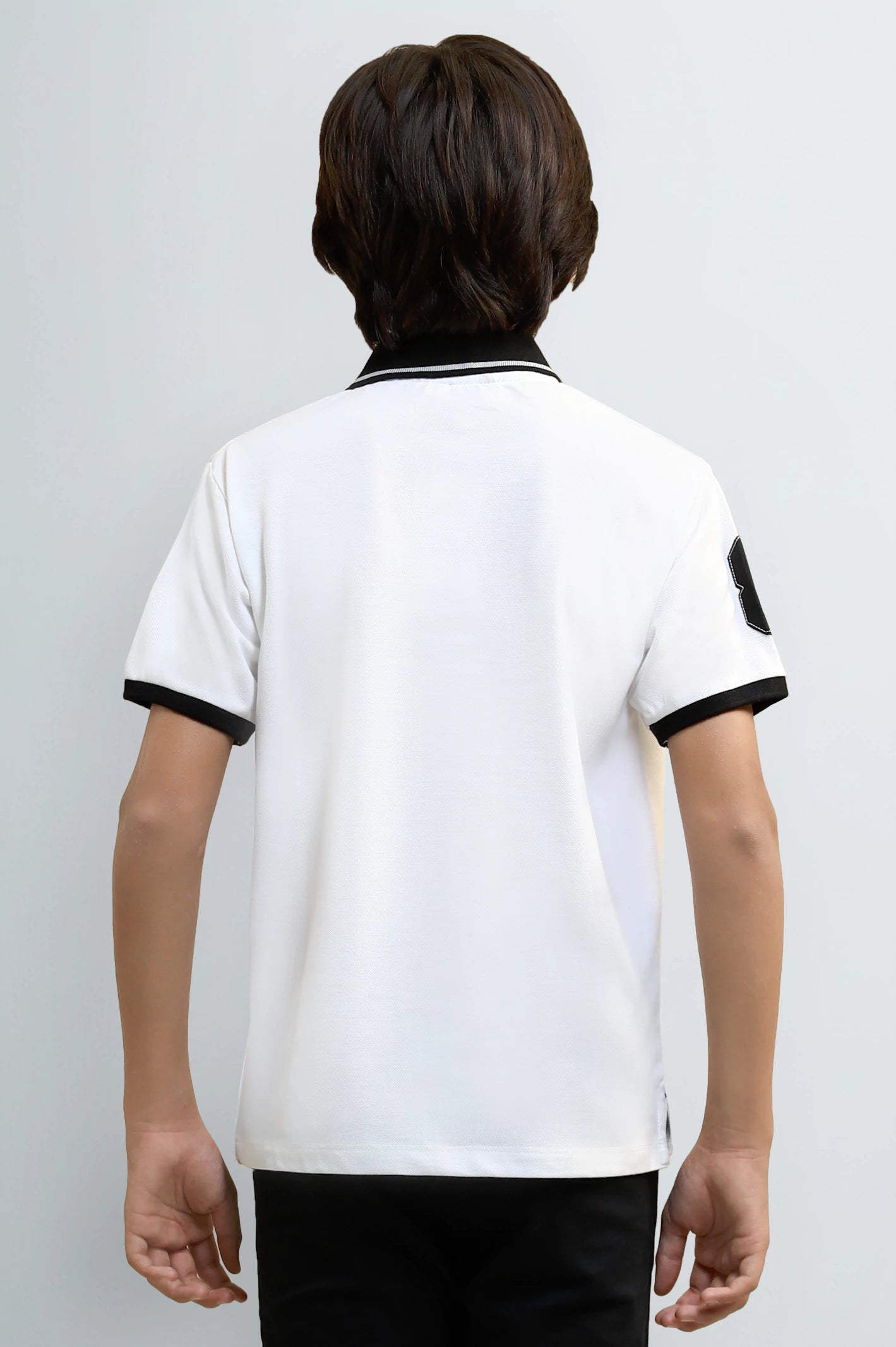 Boys White Polo Shirt - Image 3