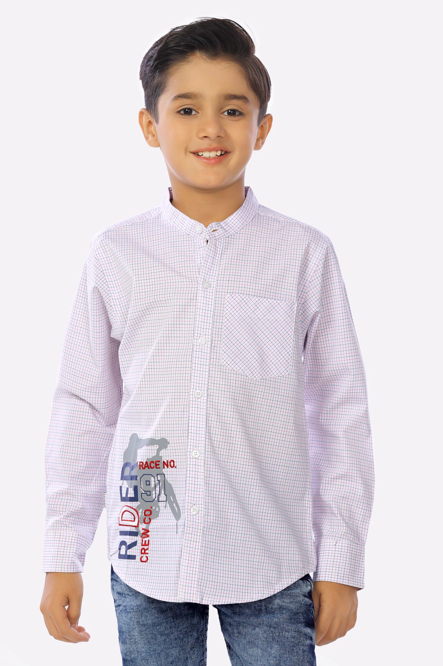 Multicolor Minicheck Boys Shirt