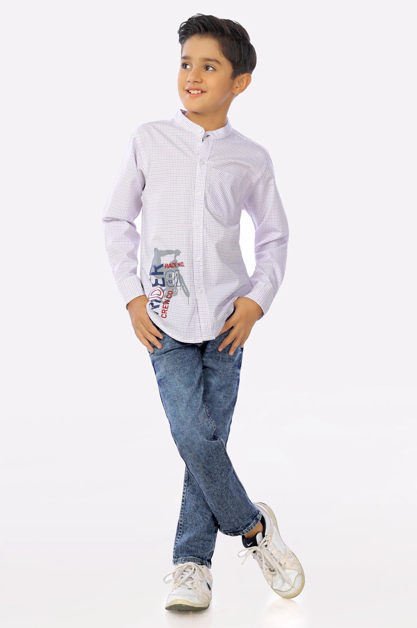 Multicolor Minicheck Boys Shirt - Image 2