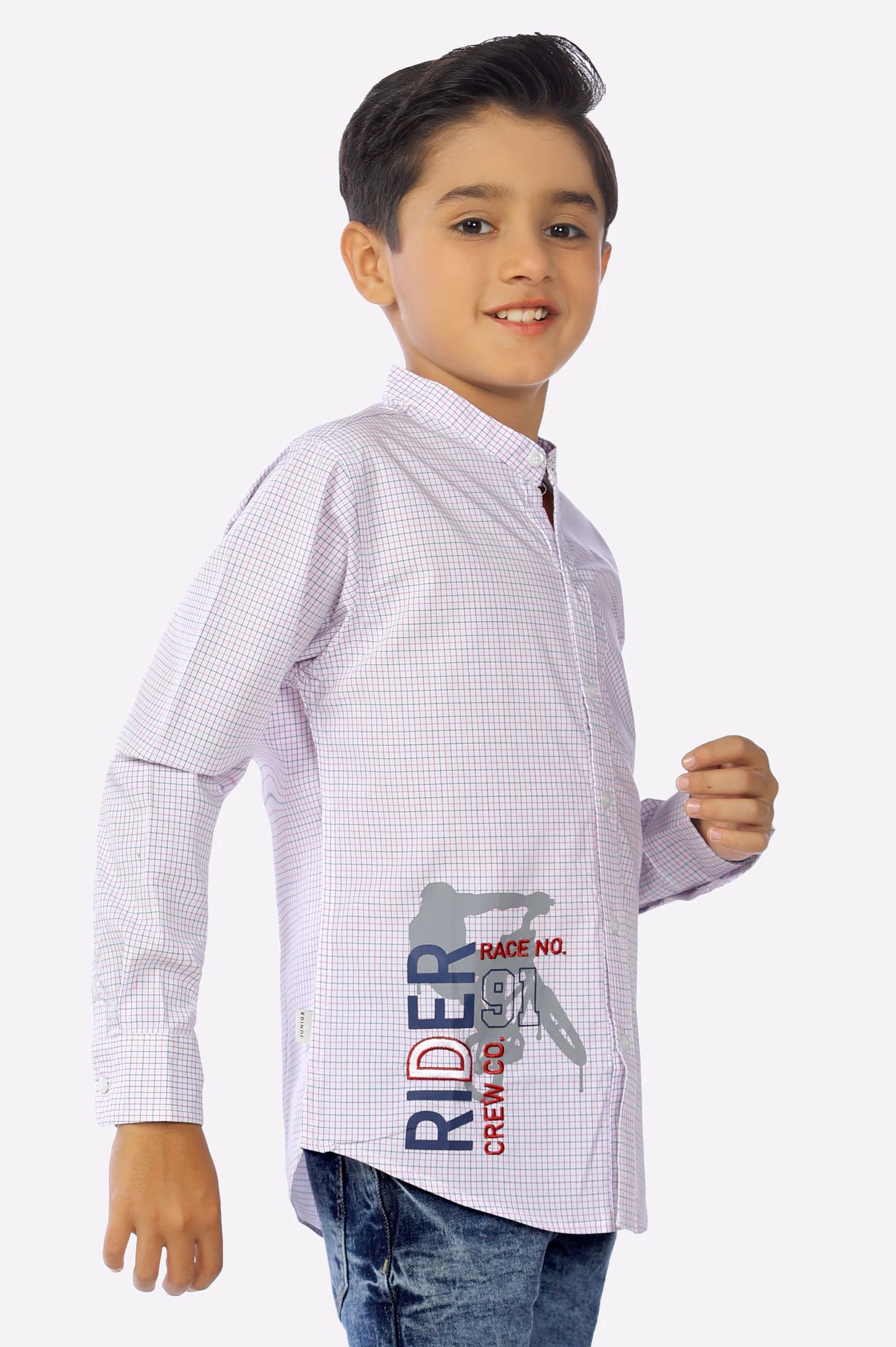 Multicolor Minicheck Boys Shirt - Image 3