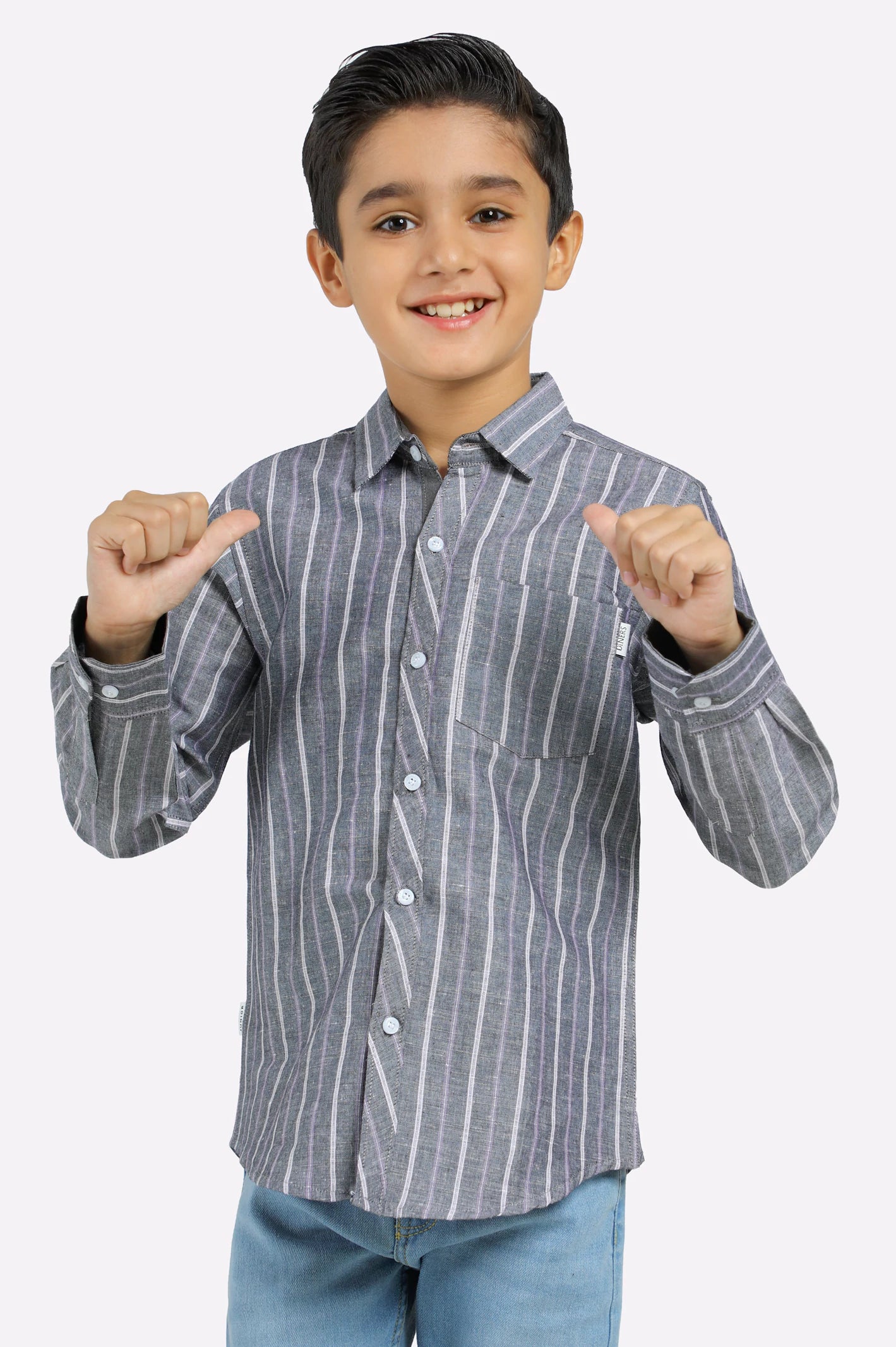 Black Striped Casual Shirt