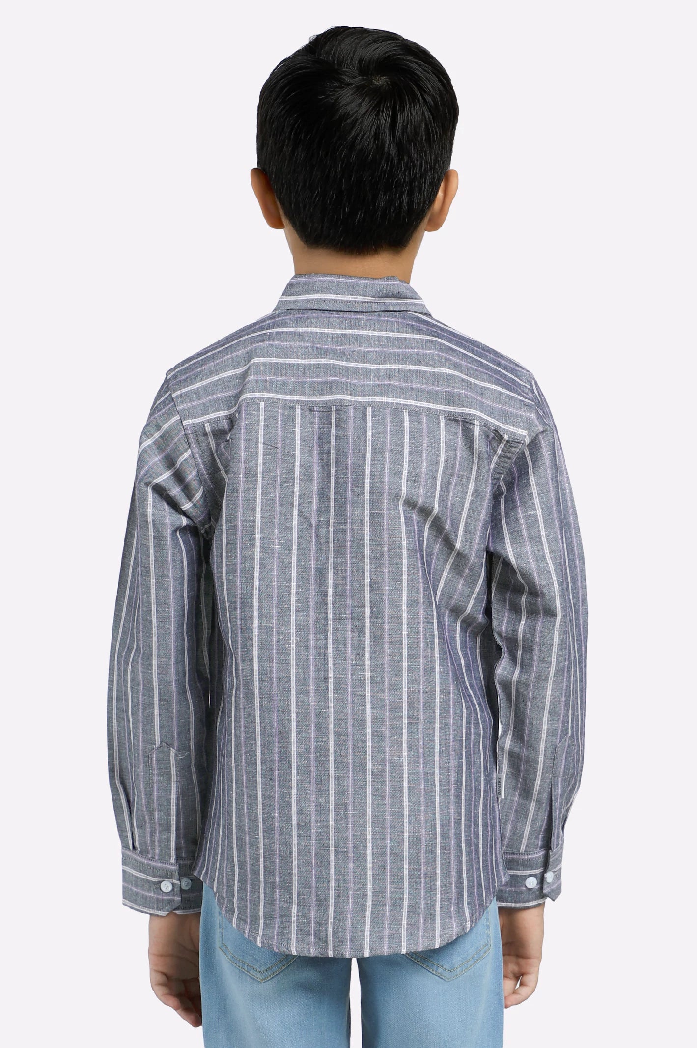 Black Striped Casual Shirt - Image 3