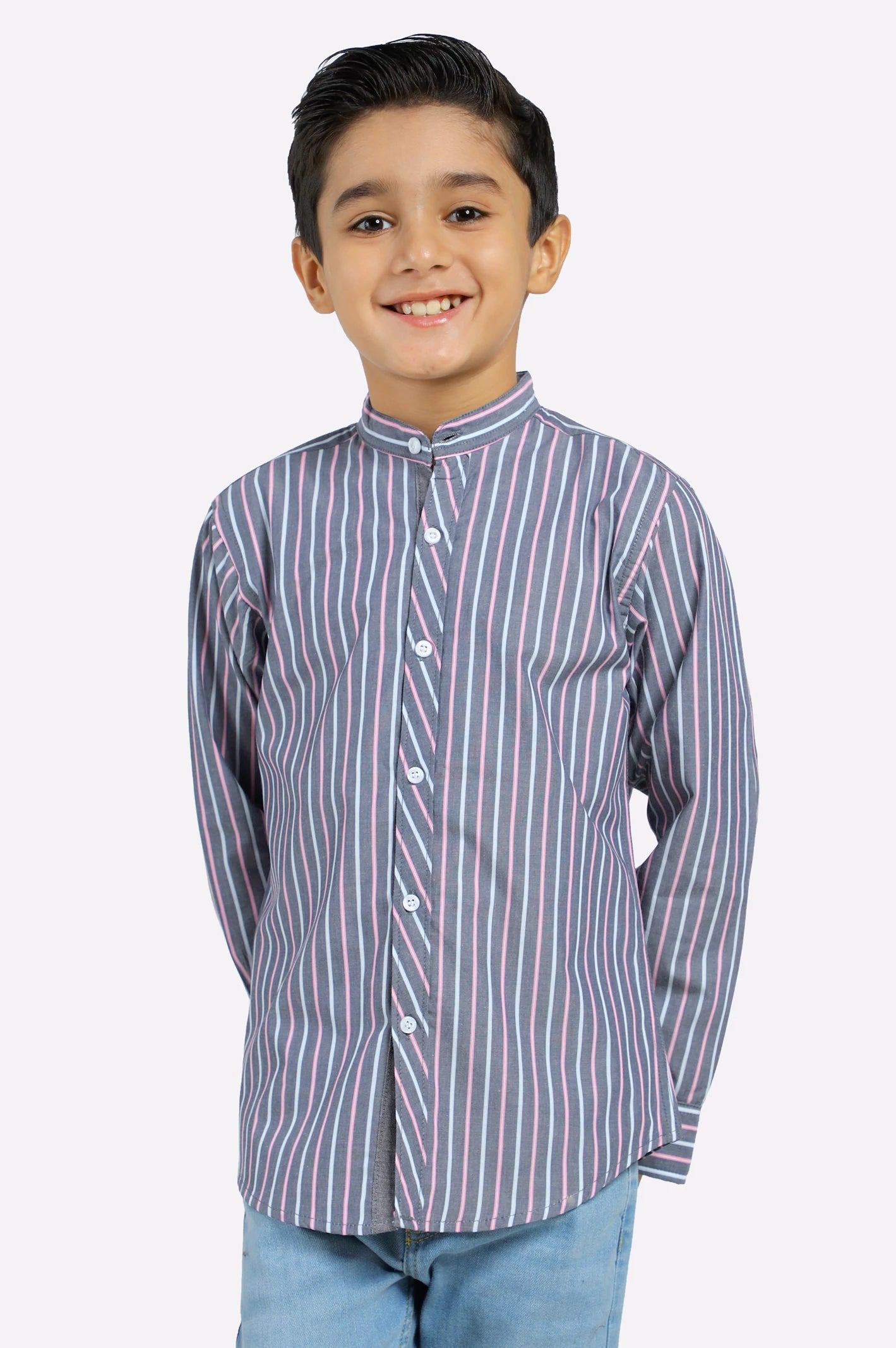 Black Striped Casual Shirt